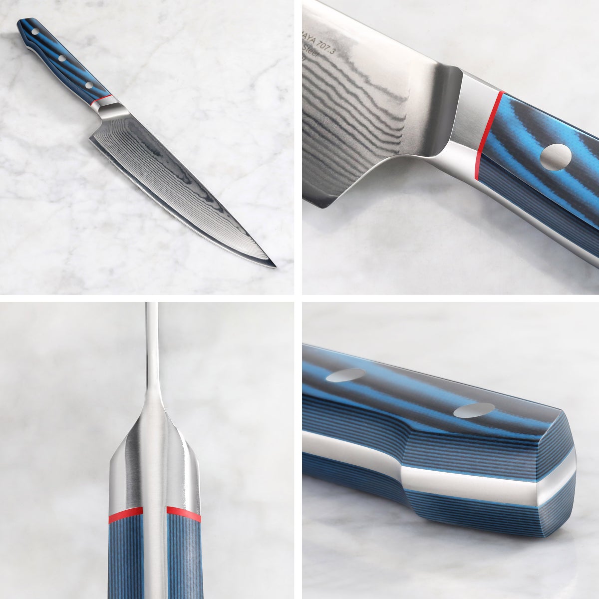 NEW - Cangshan Seagull Series X-7 Damascus Steel 12-piece Knife Block Set