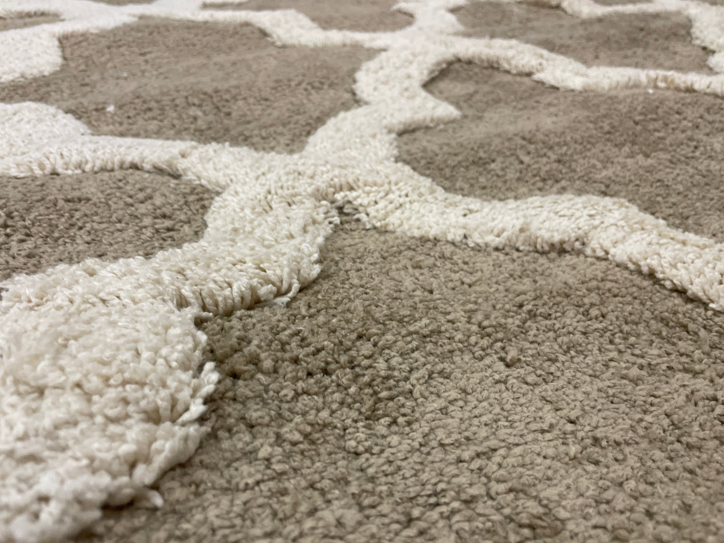 NEW - Livingston Home Area Rug 100% Polyesterpile, 8' x 10' , Linen / Almond - Retail $799