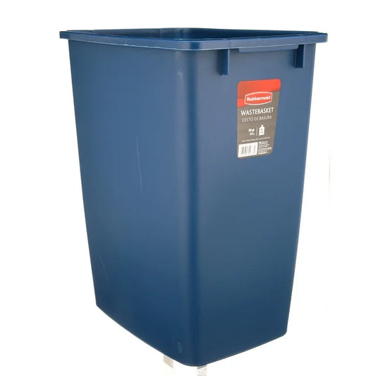 Rubbermaid 9 gal Plastic Kitchen Trash Can, Blue