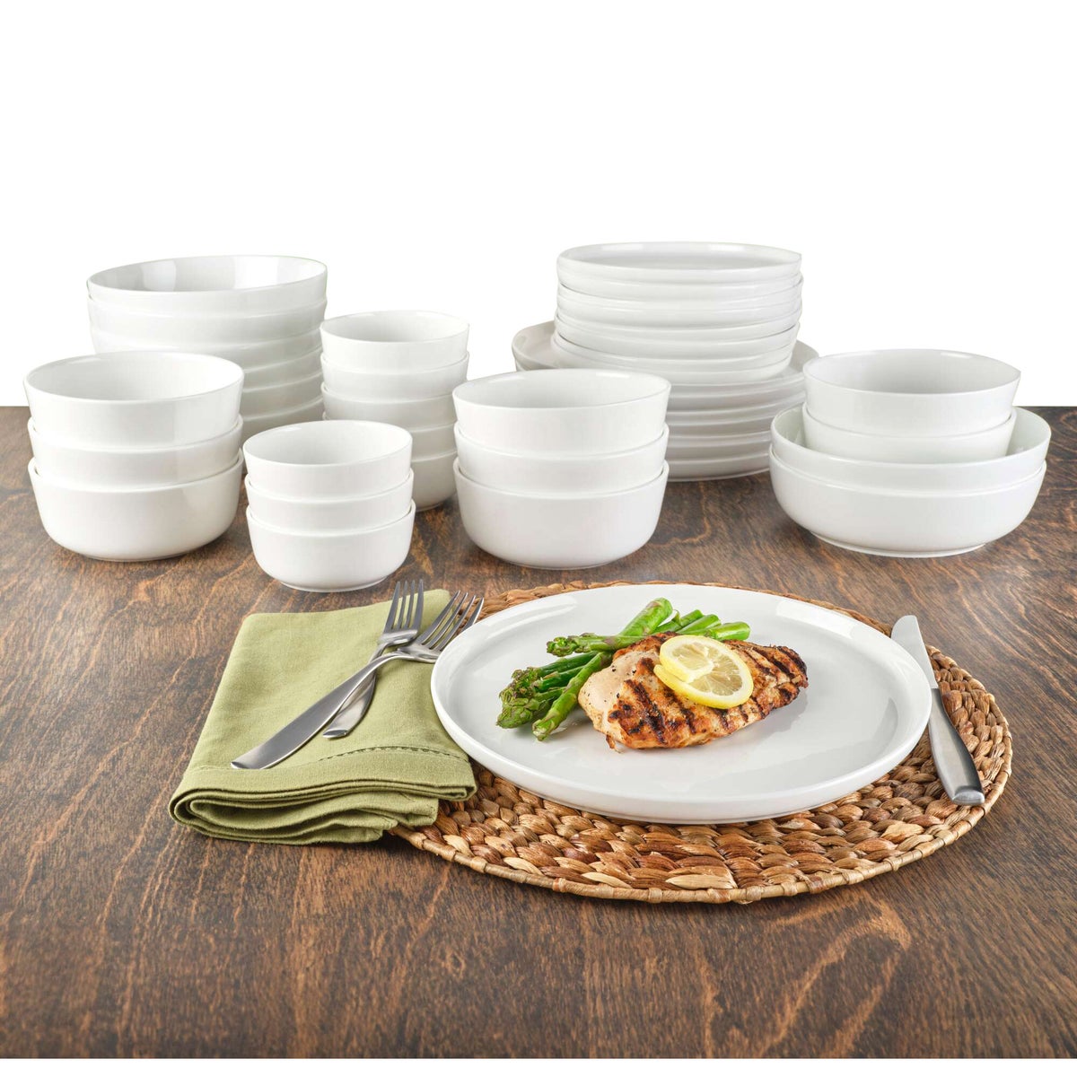 NEW - Mikasa Samantha 40-piece Bone China Dinnerware Set