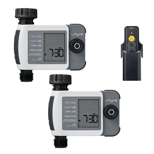 Orbit B-Hyve XD 1-Port Smart Home Watering Timer 2-pack with Wi-Fi Hub