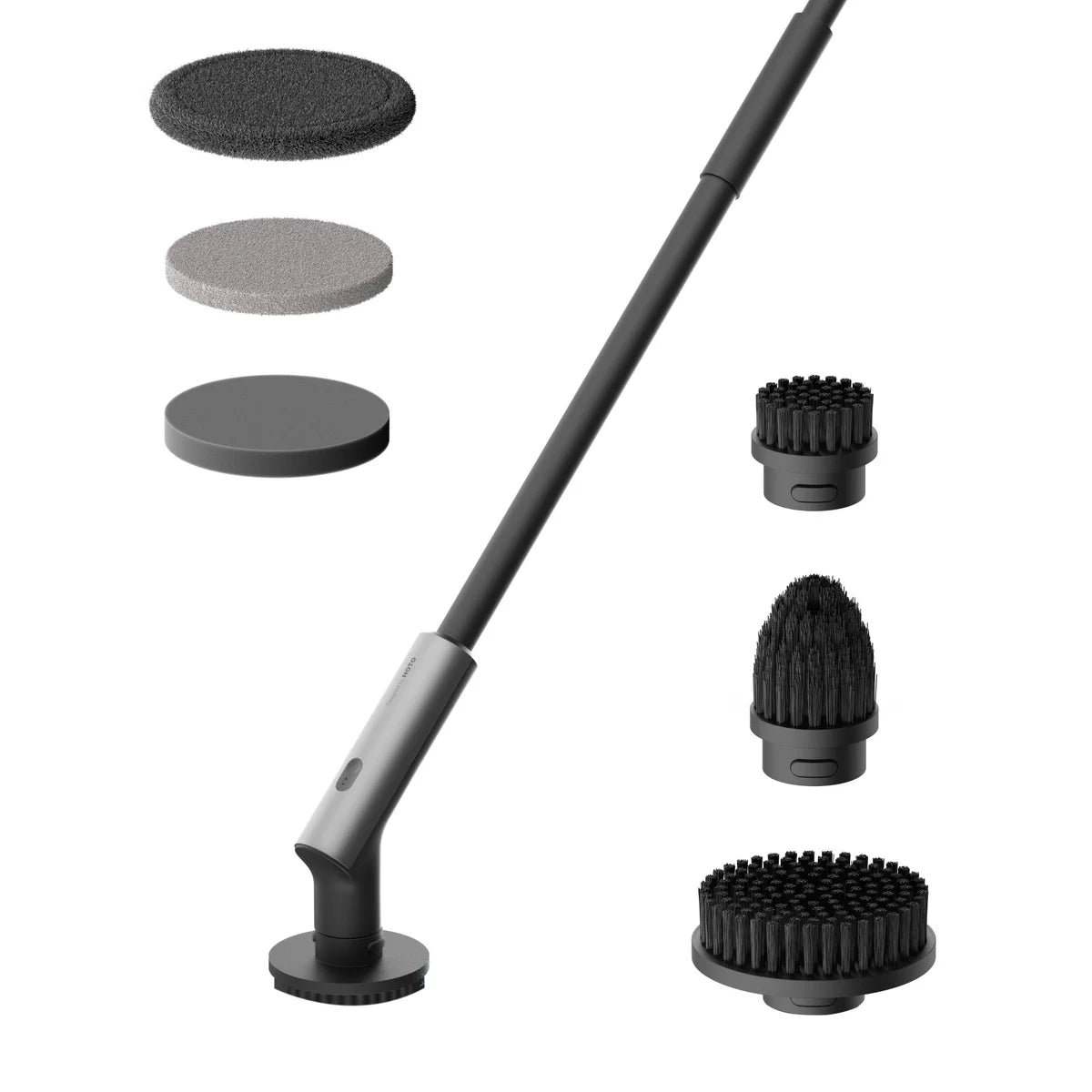 HOTO Cordless Spin Scrubber: 2.5 N·M torque, six brush heads, IPX7 rated