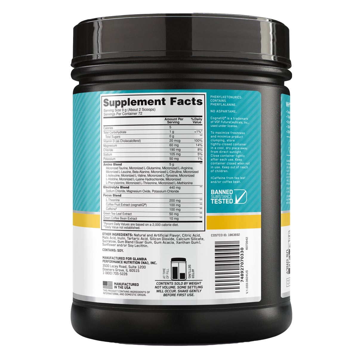 Optimum Nutrition Essential Amino Energy + Electrolytes, Tiki Twist, 1.42 lbs