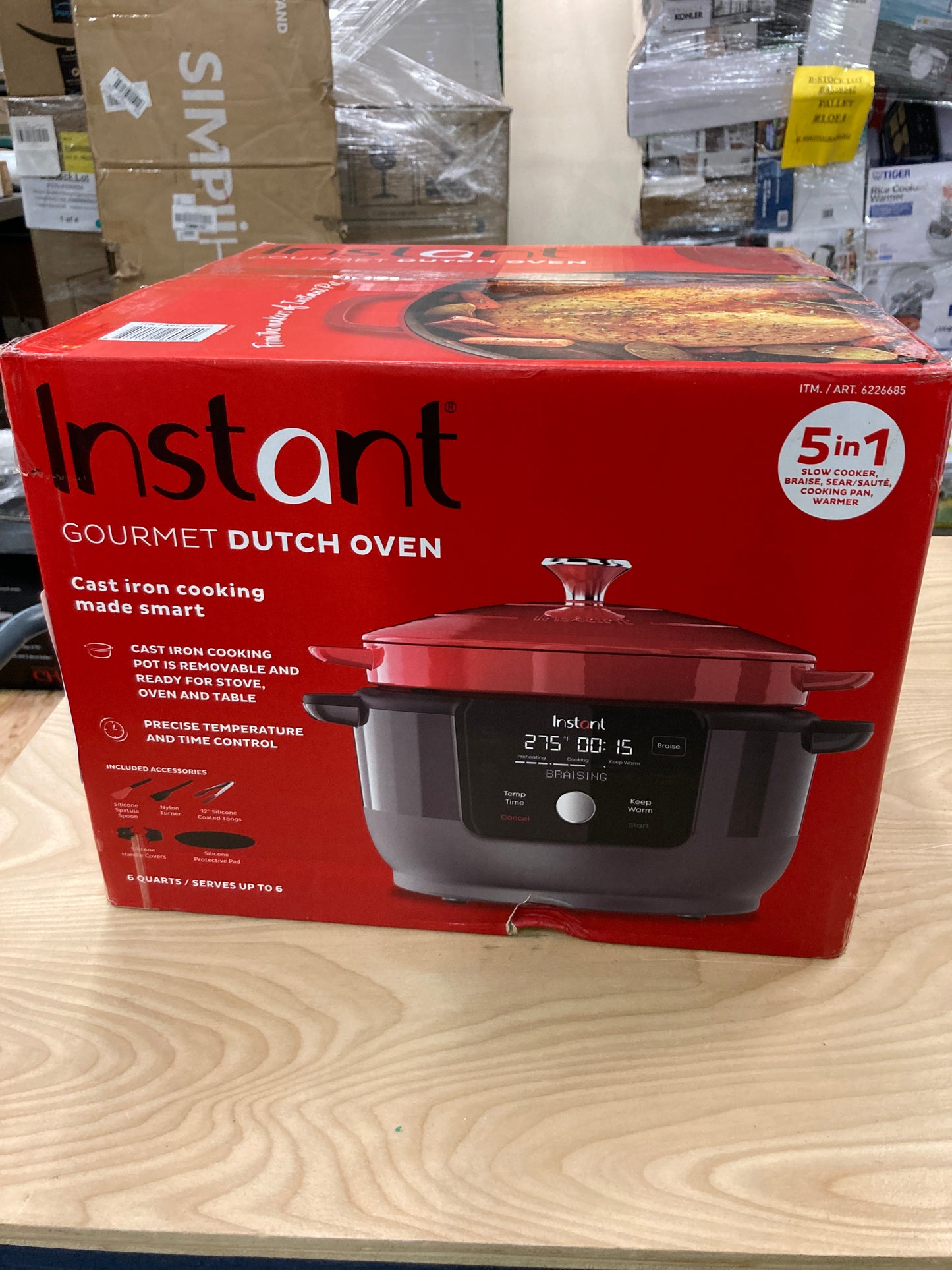 Costco - Instant Precision 6 Quart Cast Iron Dutch Oven - Retail $169 Default Title