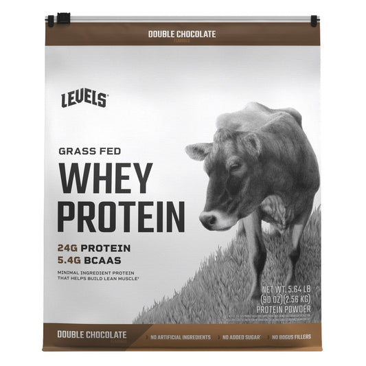Levels Grass Fed Whey Protein, Double Chocolate, 5.64 lbs