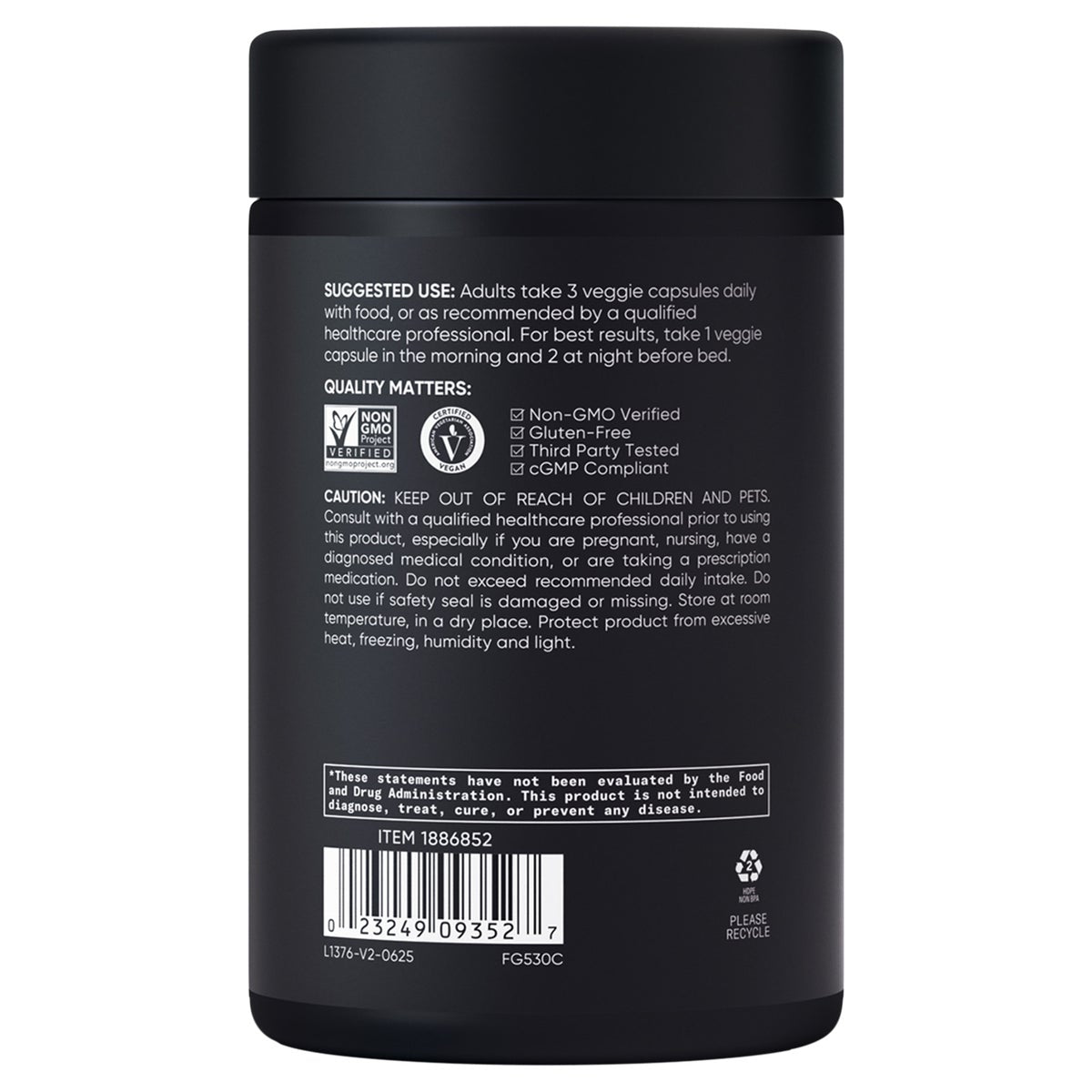 NEW - Sports Research Magtein Magnesium L-Threonate, 2000 mg, 135 Veggie Capsules