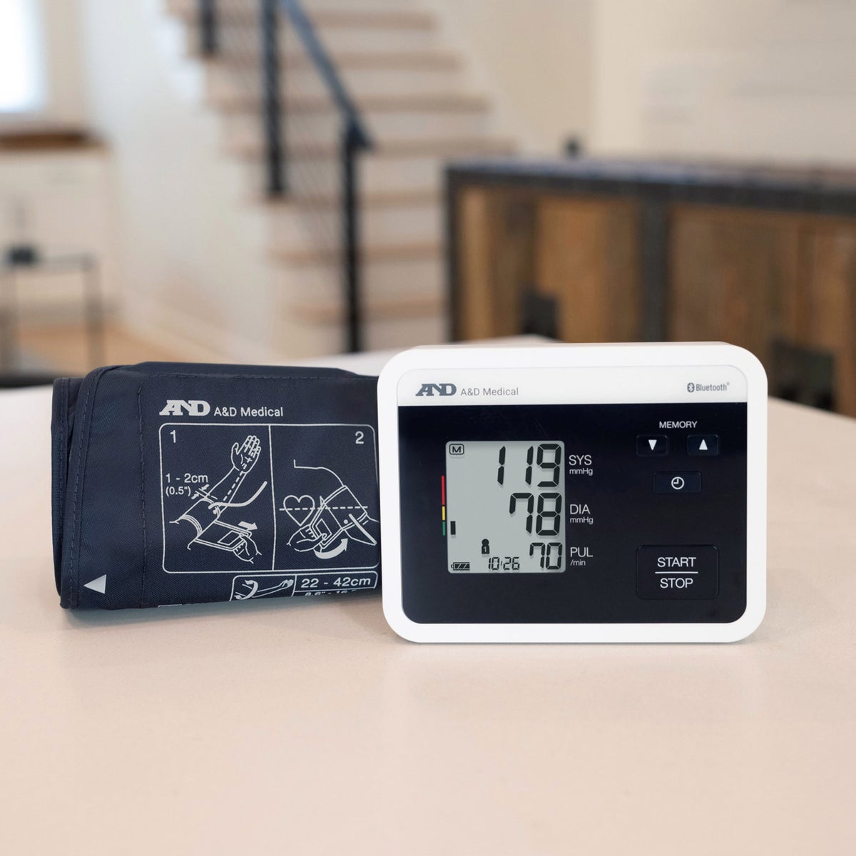 A&D Upper Arm Bluetooth Blood Pressure Monitor