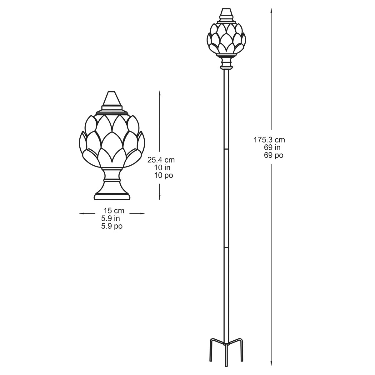 NEW - Patio Torch Set, 2-pack