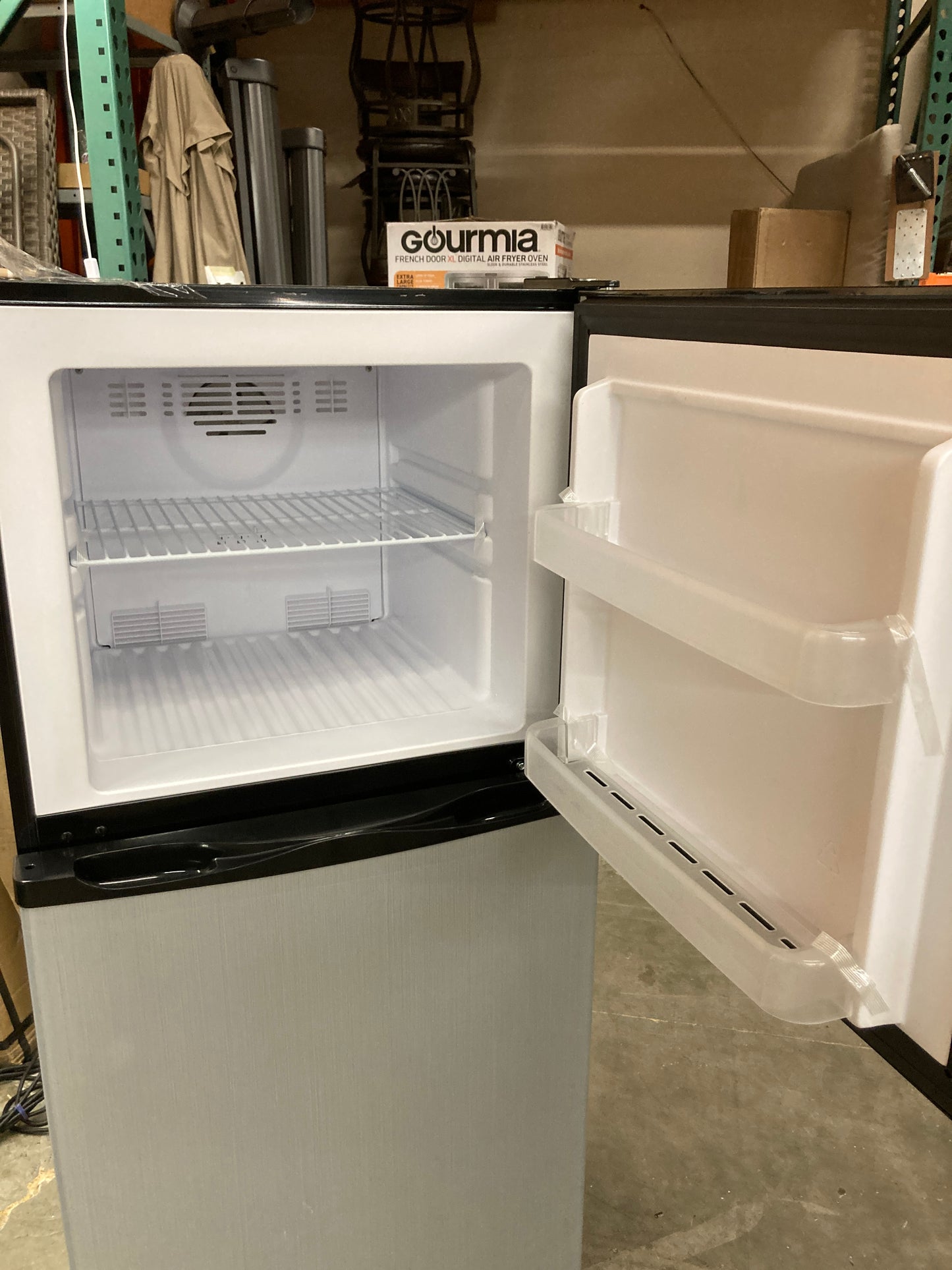 RCA RFR1207 Top Freezer Apartment Size Refrigerator, 12 cu ft, Stainless, Silver Default Title