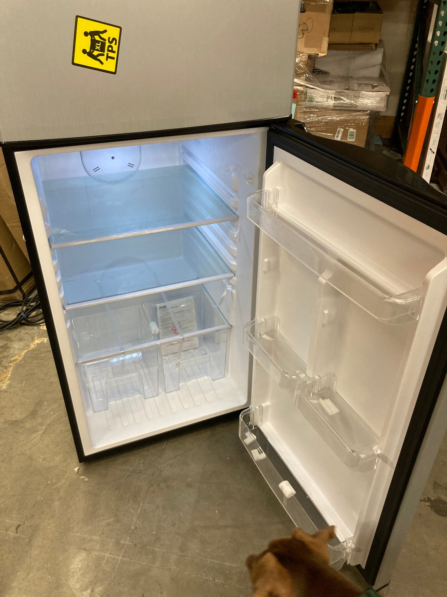 RCA RFR1207 Top Freezer Apartment Size Refrigerator, 12 cu ft, Stainless, Silver Default Title