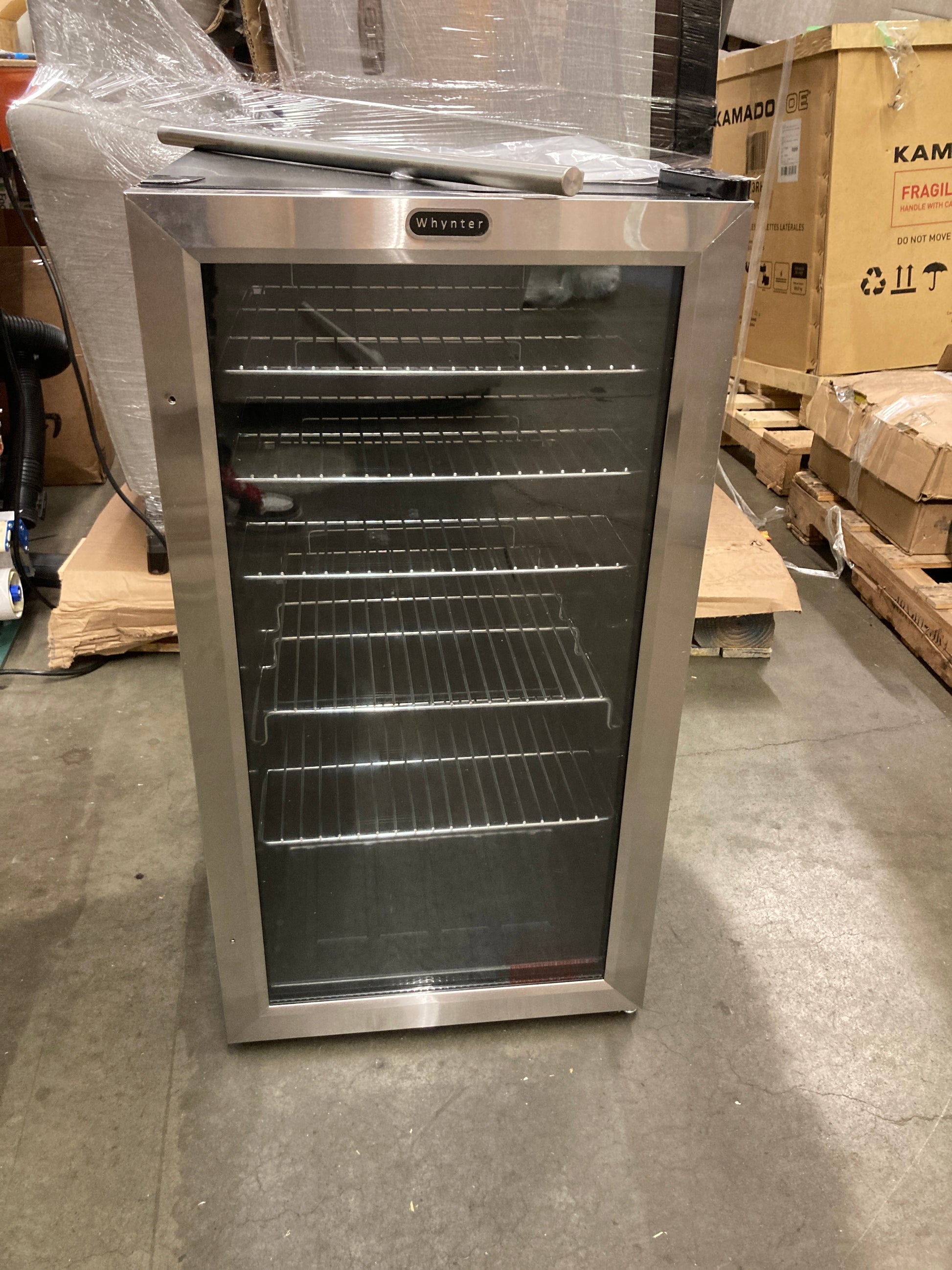 Whynter BR-130SB Beverage Refrigerator with Internal Fan, Stainless Steel 120-Can Capacity - Retail $320 Default Title