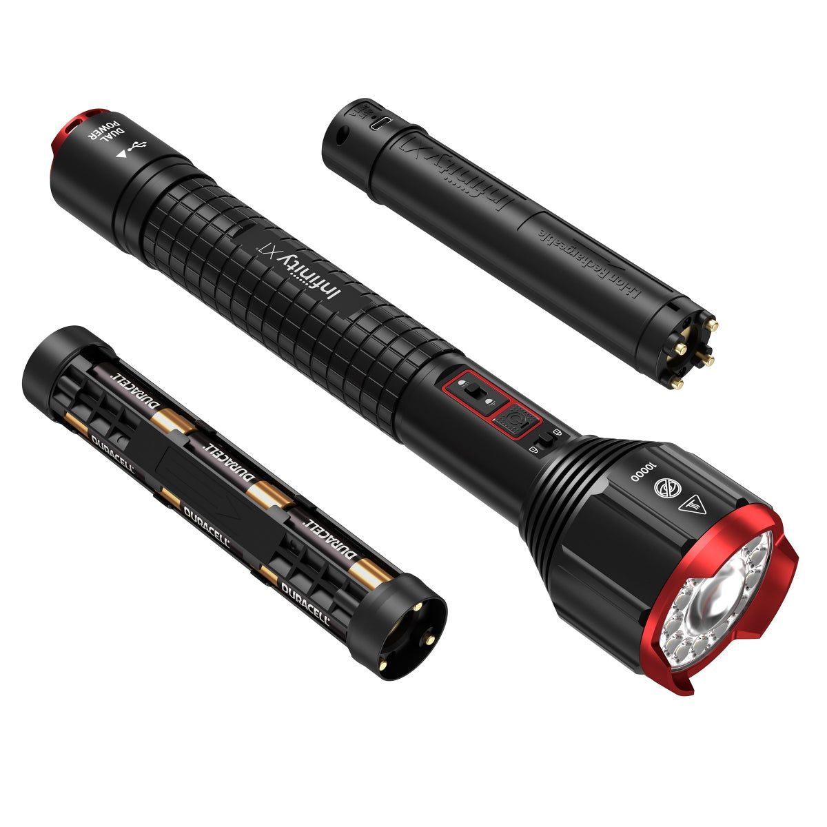 Infinity X1 10,000L Dual Power Rechargeable Flashlight