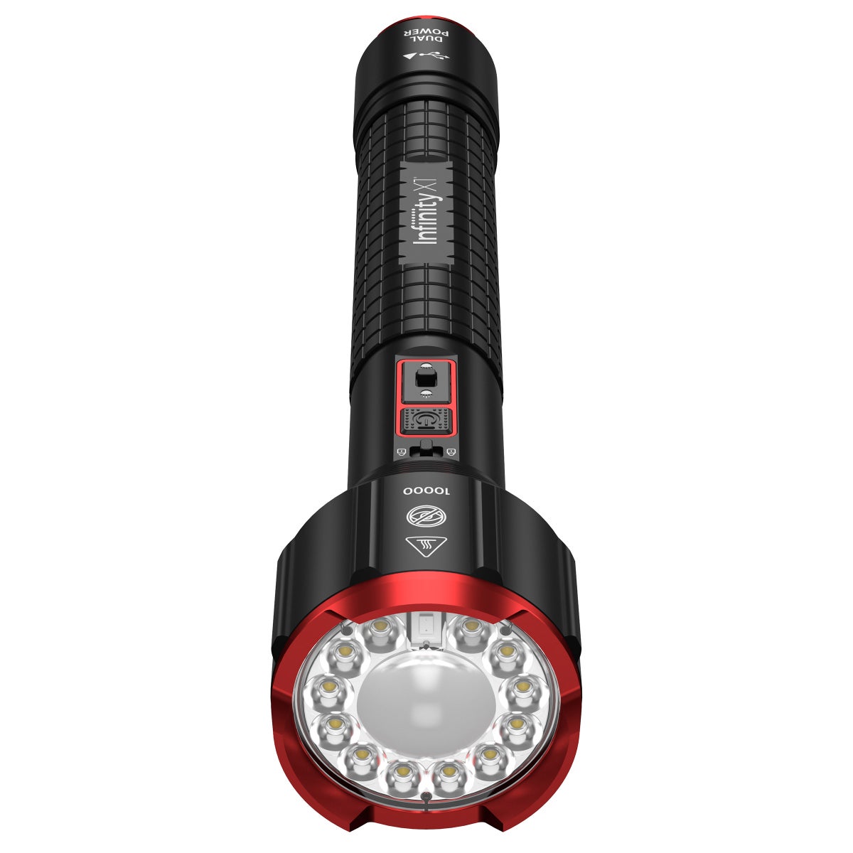 Infinity X1 10,000L Dual Power Rechargeable Flashlight