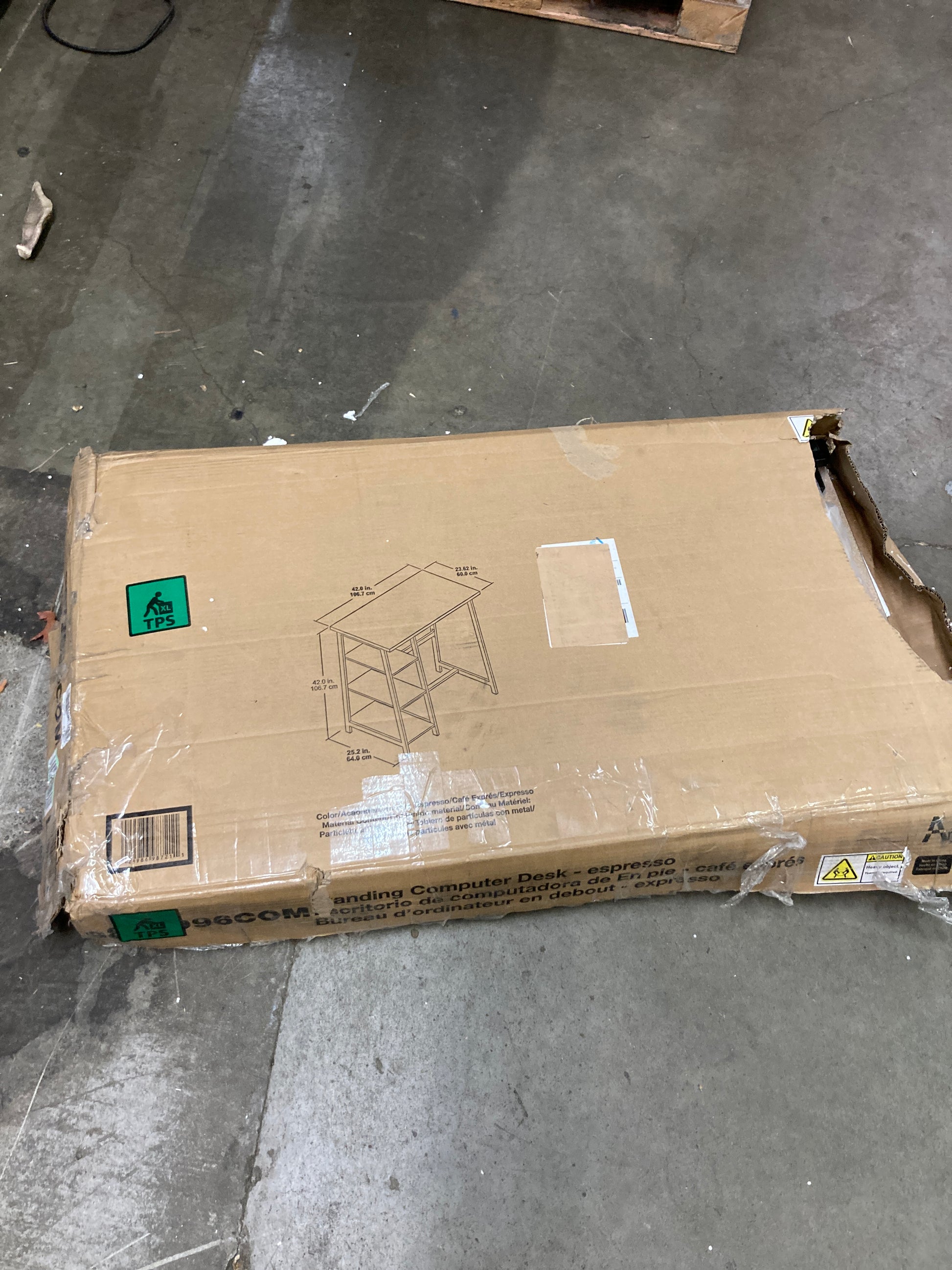 Ameriwood Home Coleton Standing Desk, Brown - Retail $159 Default Title