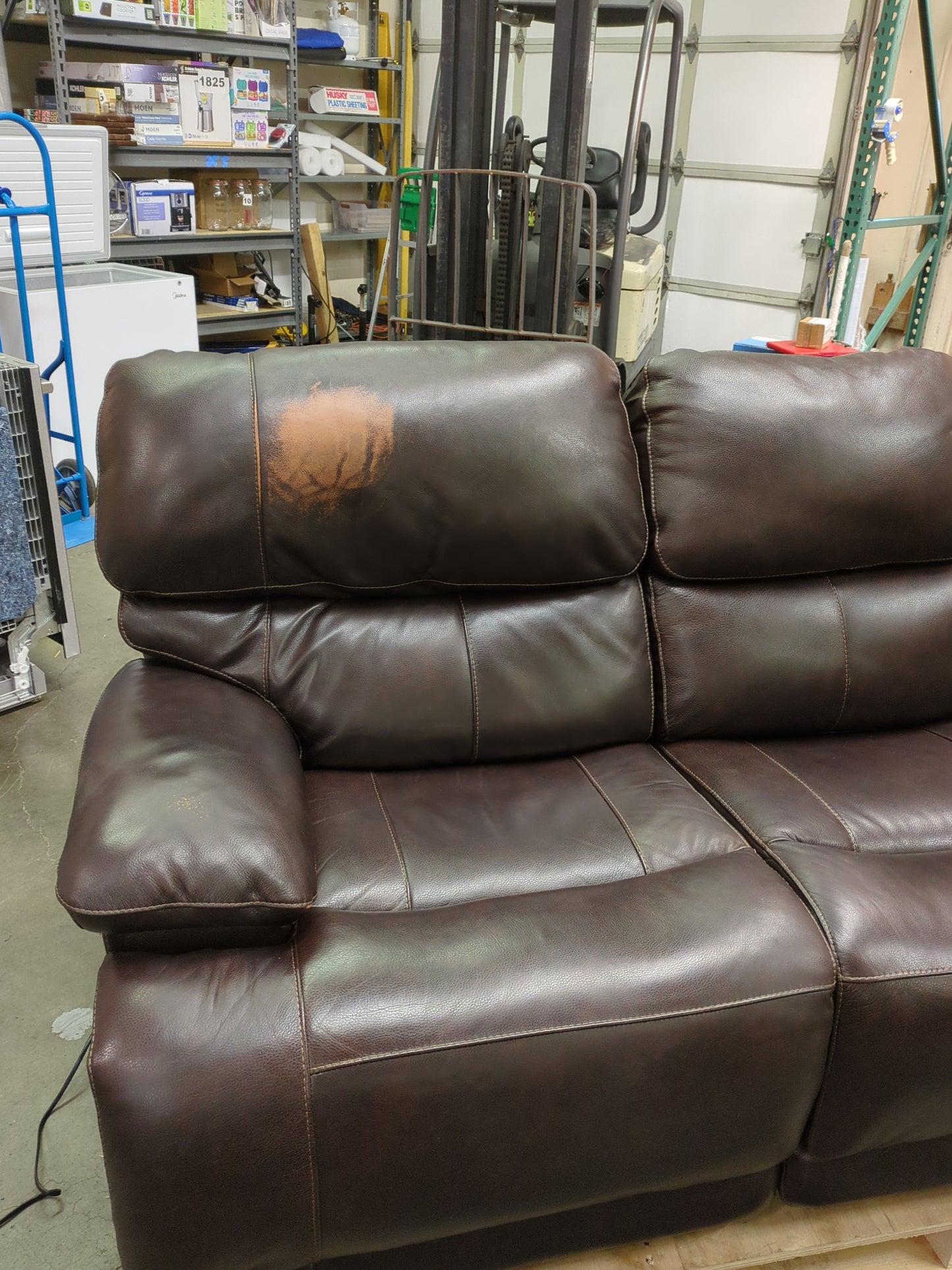 Costco - Aleena Leather Power Reclining Sofa with Power Headrest - Retail $999 Default Title