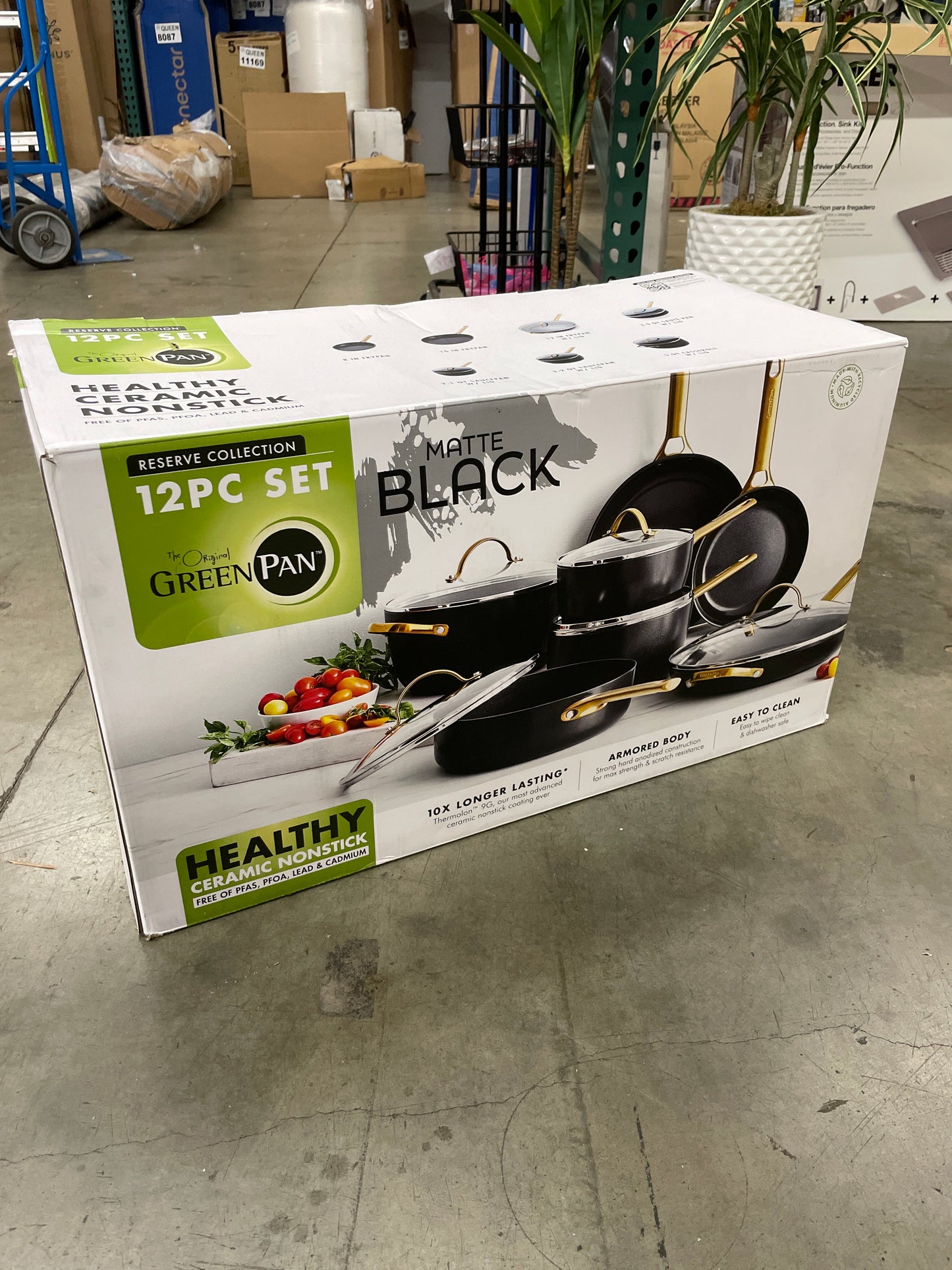 GreenPan Reserve 12-piece Cookware Set  - Retail $280