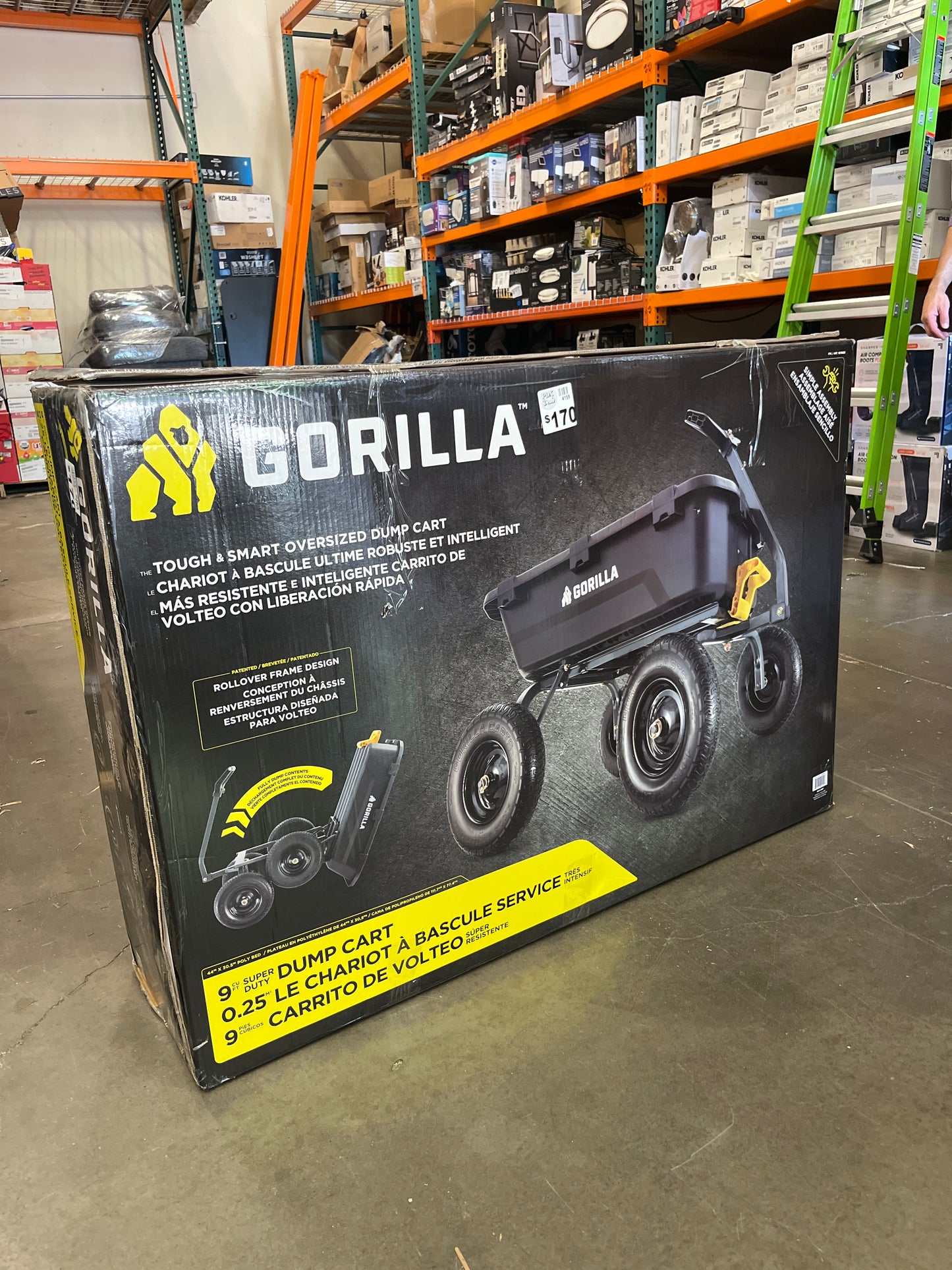 NEW - Gorilla Carts 7GCG-NF Heavy-Duty Poly Dump Cart, Black - Retail $296