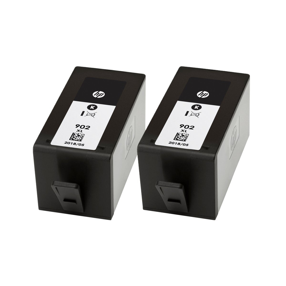 HP 902XL High Yield Ink Cartridge, Black, 2-Count