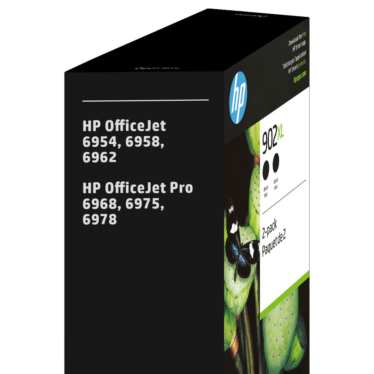 HP 902XL High Yield Ink Cartridge, Black, 2-Count