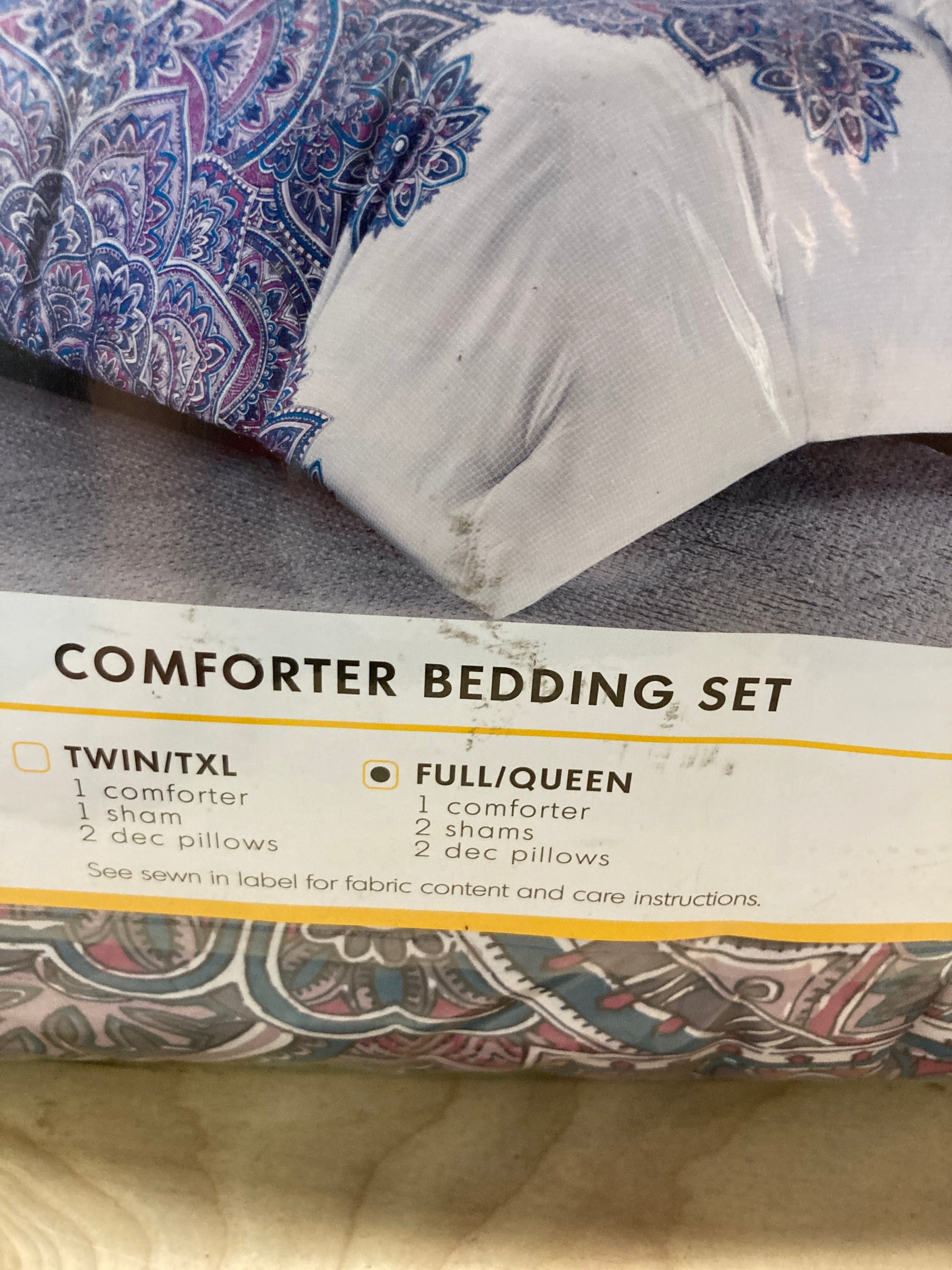 Intelligent Design Mila Comforter Bed Sets â€“ All Season Ultra Soft Microfiber Teen Bedding - Perfect For Dormitory-Great For Guest and Girls Bedroom, Full/Queen, Medallion Purple 5 Piece Default Title