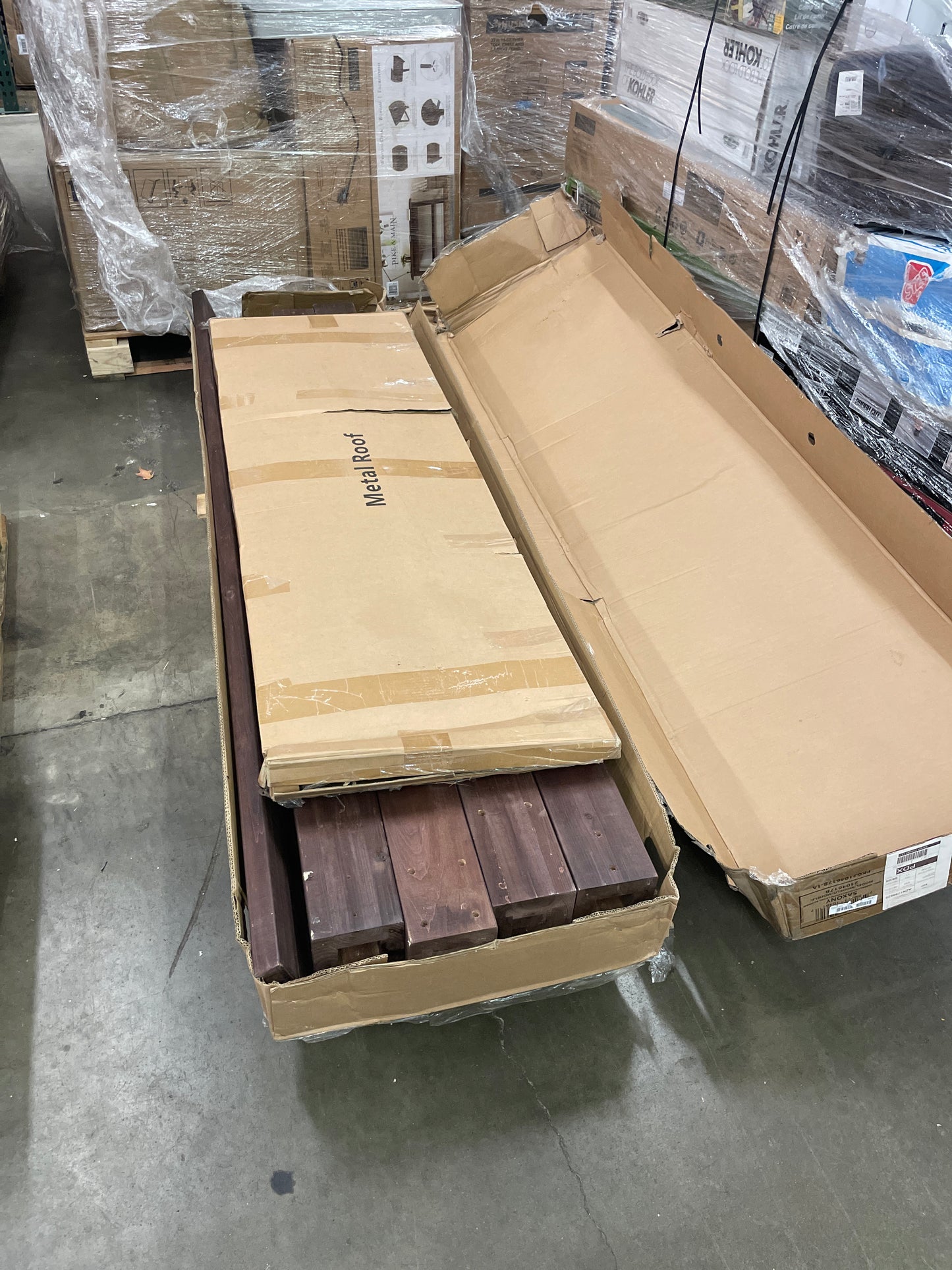 Backyard Discovery Saxony Wooden Grill Gazebo, Insulated Steel Roof, Cook Station, Barbeque, Patio, Deck, Withstand Wind and Snow, Corrosion Resistant, Reduce Heat Transfer, Power Ports, Walnut Default Title