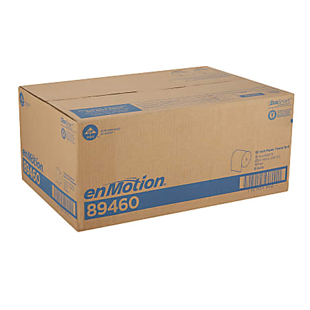 enMotion® 89460 10" Paper Towel Rolls, 1-Ply, 10" x 800', White, 800 ft per Roll, 6 Rolls per Case