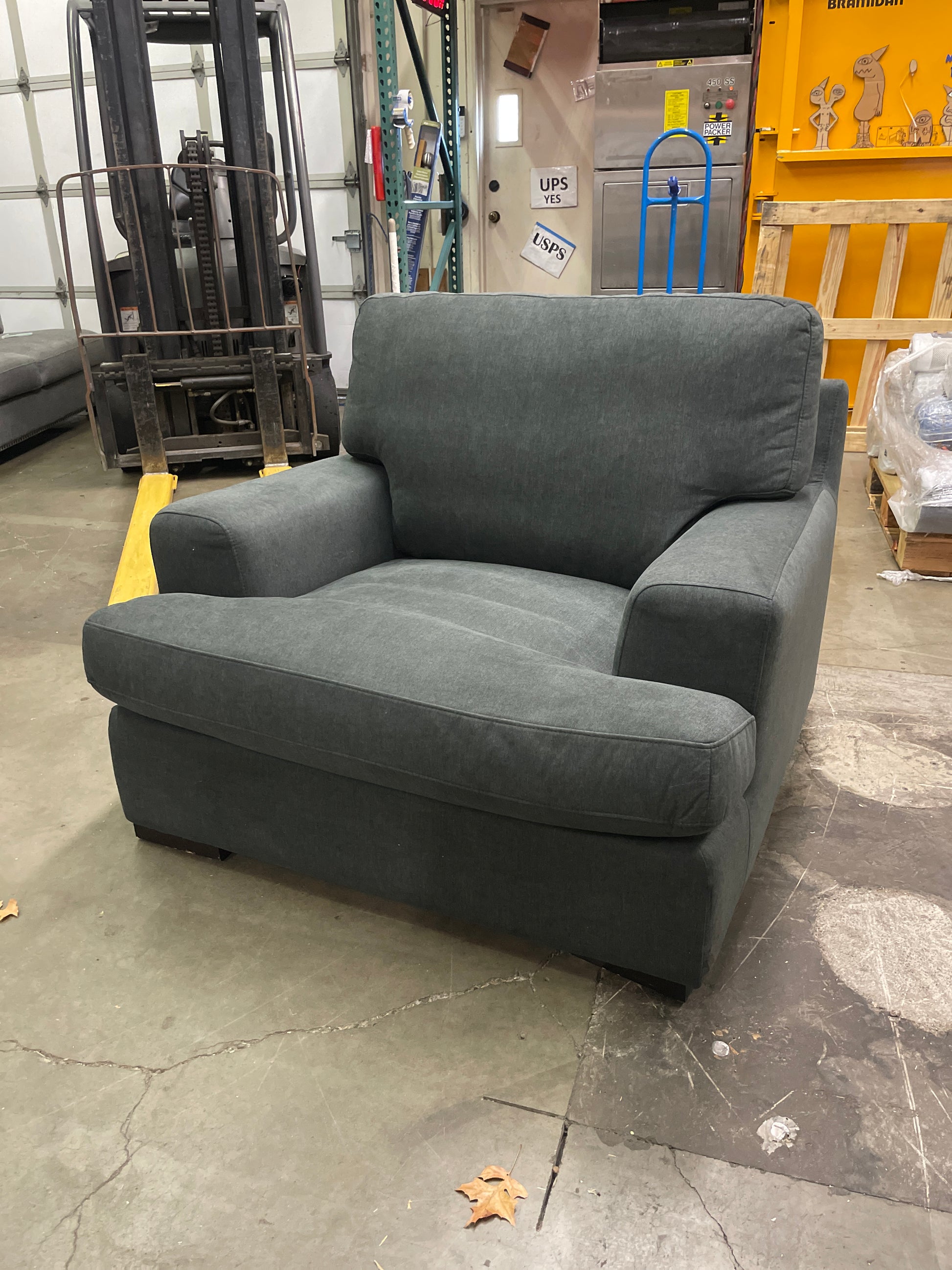 Stone & Beam Lauren Down-Filled Oversized Living Room Accent Armchair, 46"W Chair, Pepper - Retail $678 Default Title