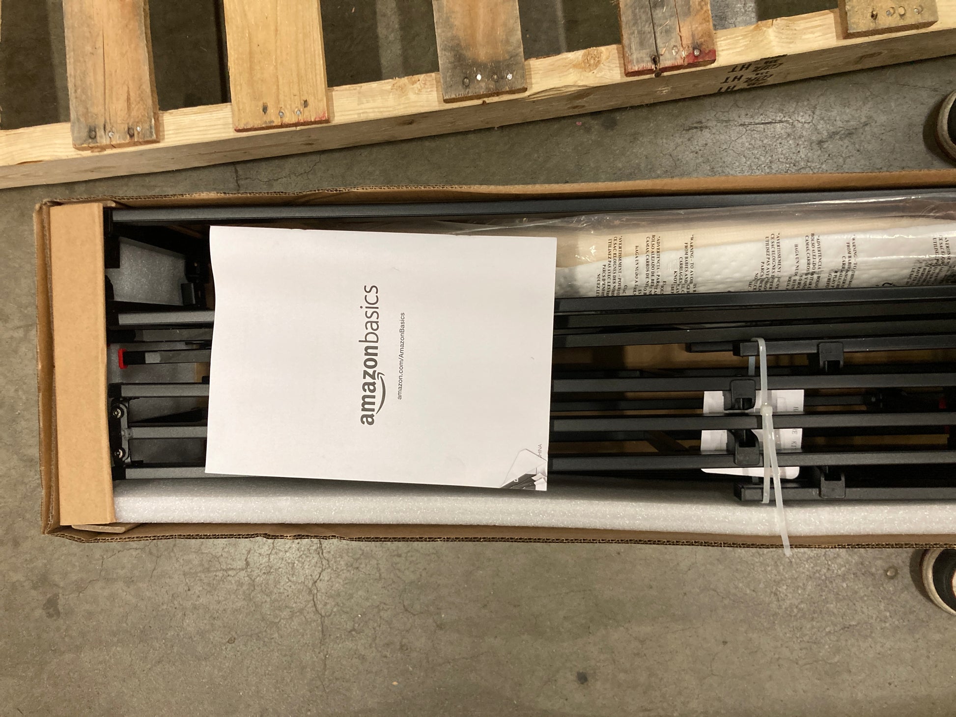 Amazon Basics Smart Box Spring Bed Base, 9 Inch Mattress Foundation, Tool-Free Easy Assembly, Queen, White - Retail $139 Default Title