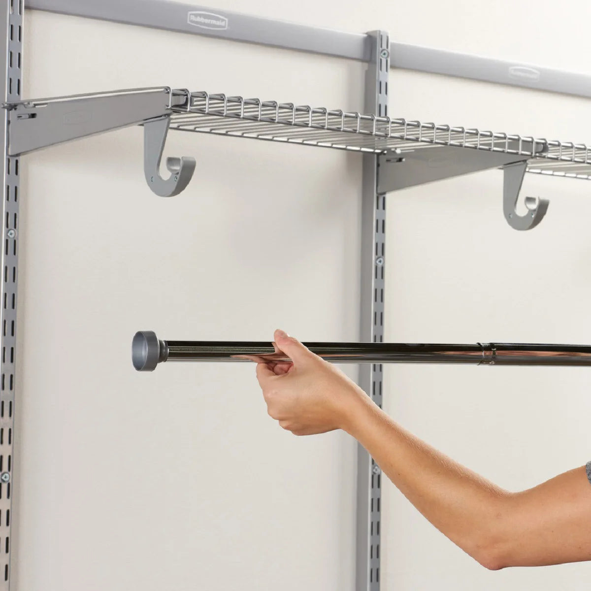 Rubbermaid Configurations 4' to 8' Expandable Closet Kit, Titanium - Retail $99