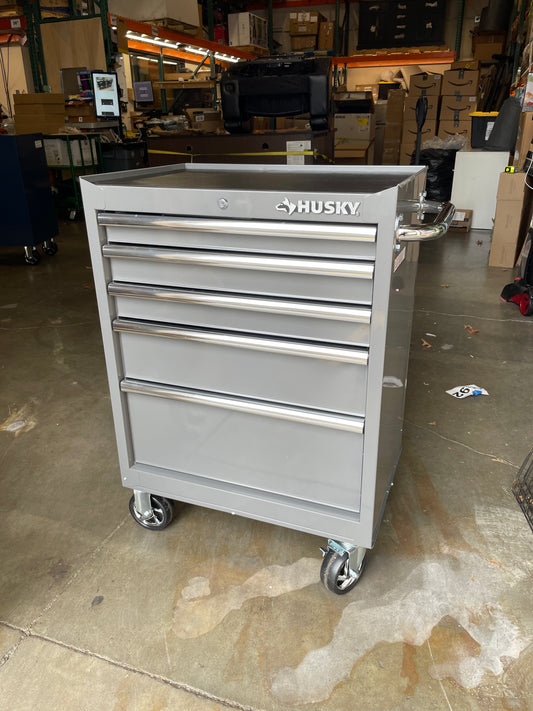 NEW IN BOX - Husky 27" 5-Drawer Tool Chest in Glossy Gray - Retail $399