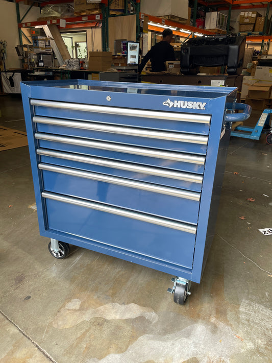 NEW IN BOX - Husky 36" 6-Drawer Blue Tool Chest - Retail $499