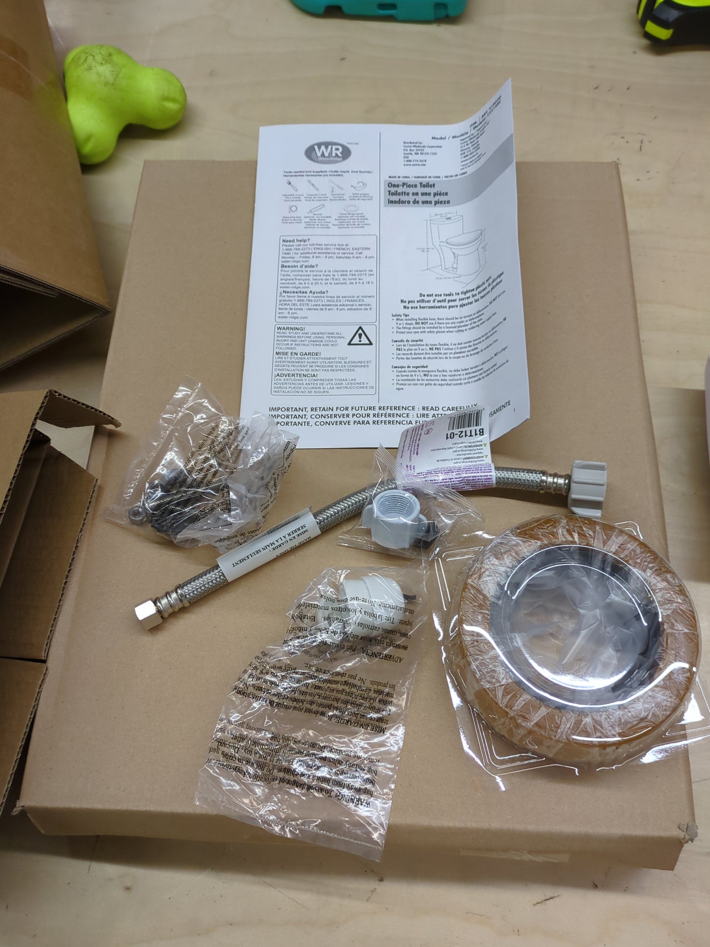 Water Ridge One Piece Elongated Dual Flush Toilet - Retail