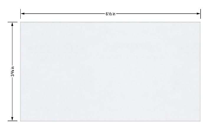 Office Depot® Brand #6 3/4 Security Envelopes, 3-5/8" x 6-1/2", Clean Seal, White, Box Of 100