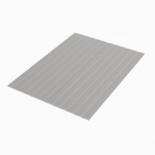0.75-Inch Heavy Duty Vertical Wooden Bunkie Board/Bed Slats with Cover, Enhance Mattress Support, Full(53"), Grey