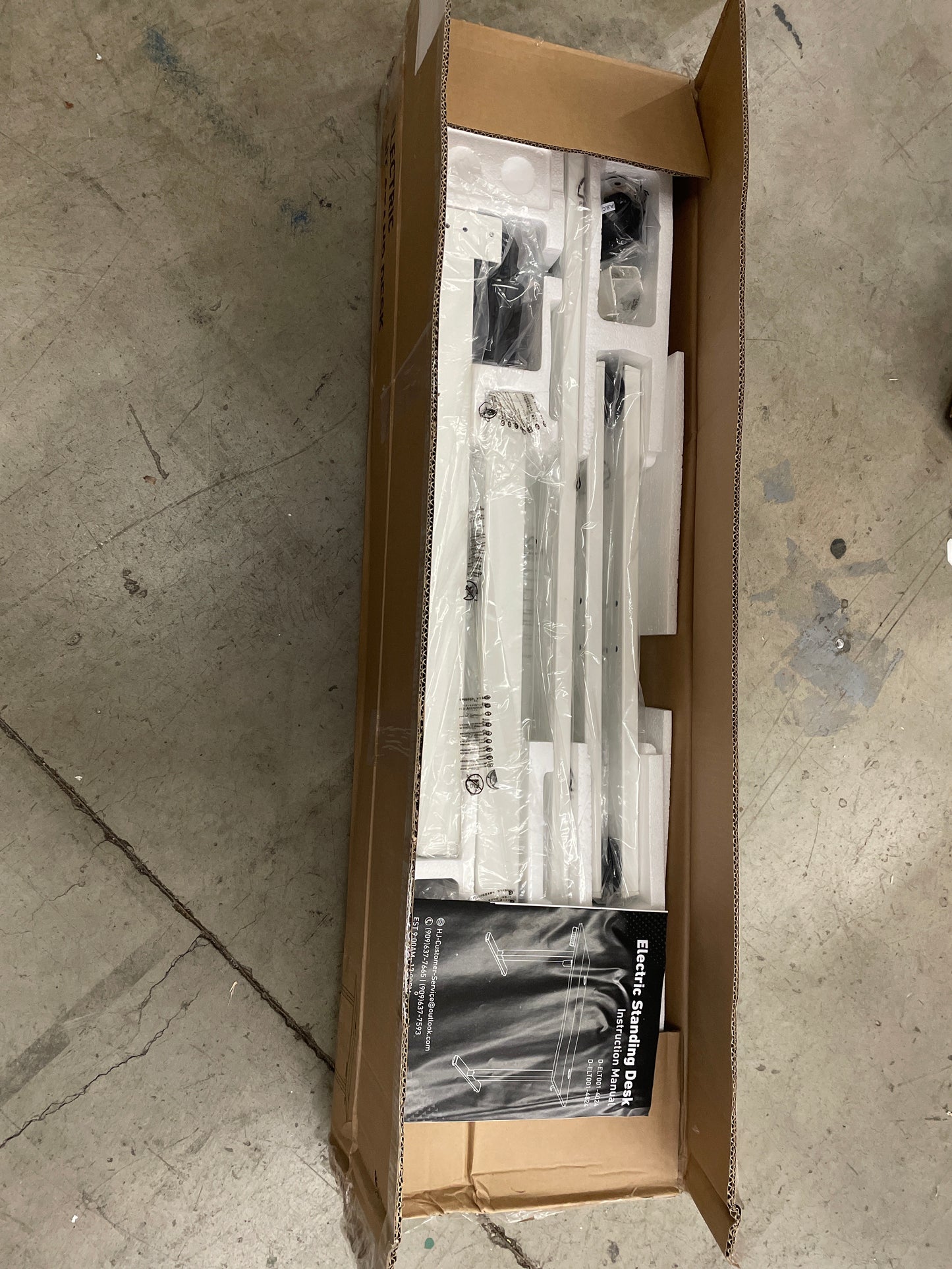 Sweetcrispy Electric Standing Desk, 48 x 24in Adjustable Height Electric Stand up Desk Standing Computer Desk Home Office Desk Ergonomic Workstation with 3 Memory Controller, White - Retail $174