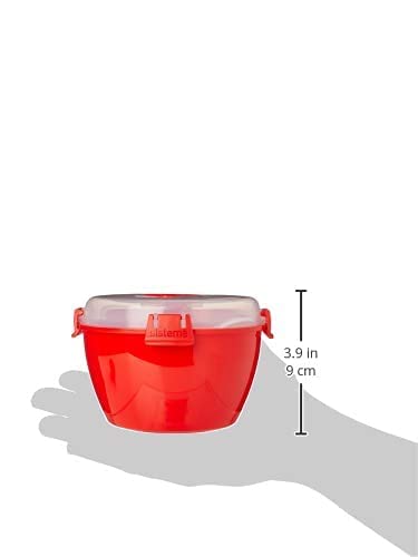 Sistema 1109ZS Microwave Collection Noodle Bowl 1 Count (Pack of 1) Red
