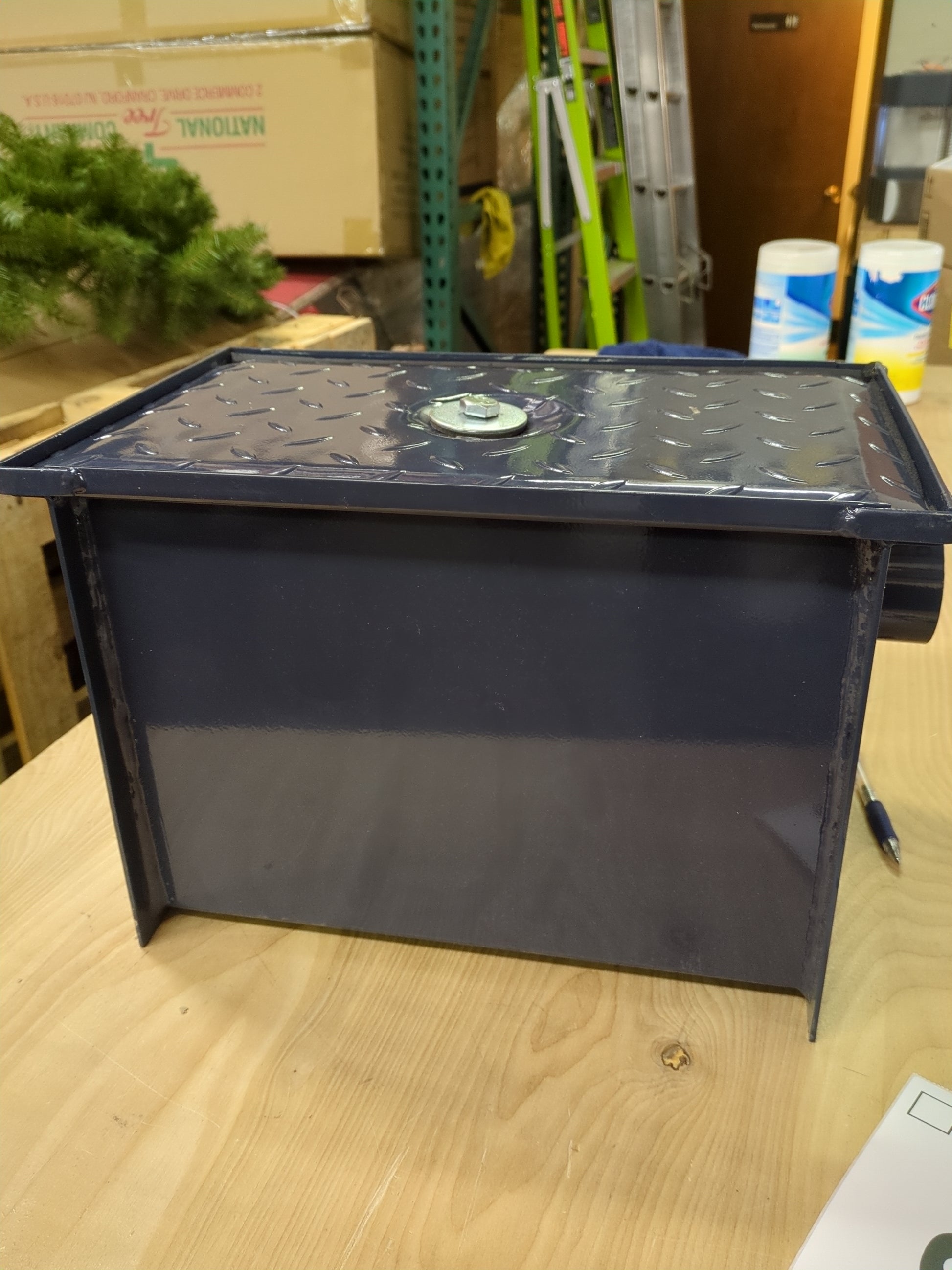 John Boos GT-8 Carbon Steel Grease Interceptor, 14.2" Long by 11.2" Tall by 10.5" Wide, 8 lbs Grease Capacity - Retail $171