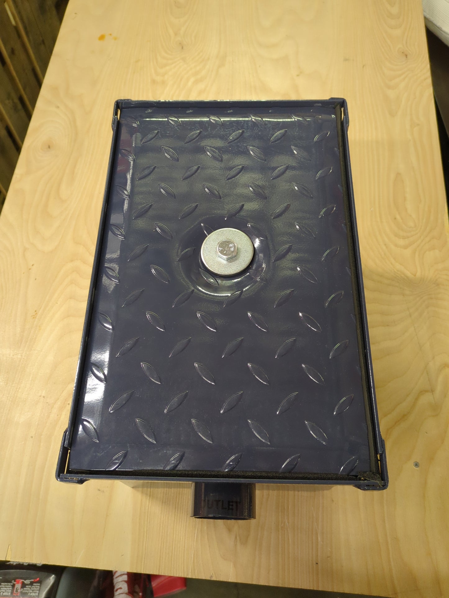 John Boos GT-8 Carbon Steel Grease Interceptor, 14.2" Long by 11.2" Tall by 10.5" Wide, 8 lbs Grease Capacity - Retail $171