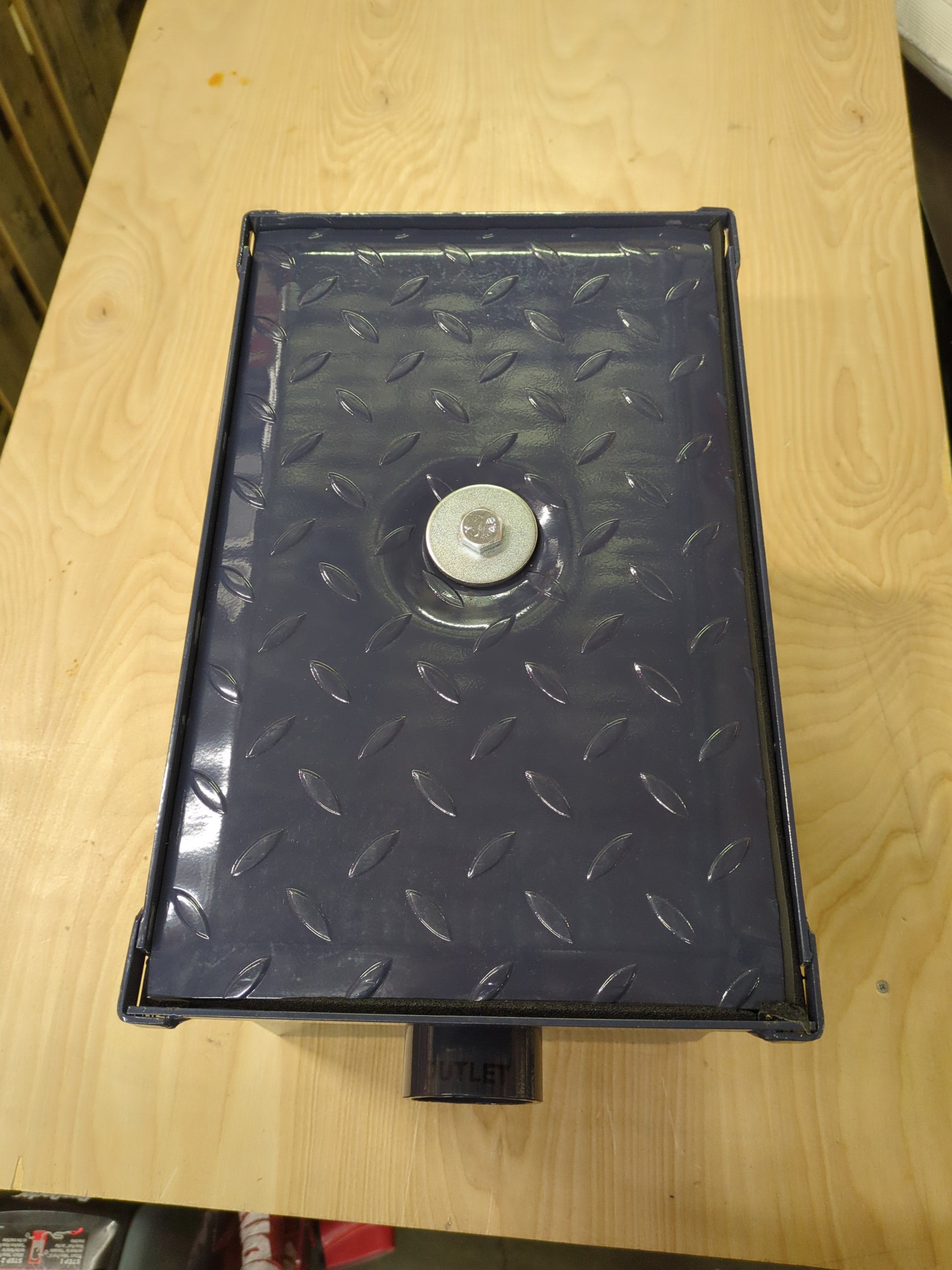 John Boos GT-8 Carbon Steel Grease Interceptor, 14.2" Long by 11.2" Tall by 10.5" Wide, 8 lbs Grease Capacity - Retail $171