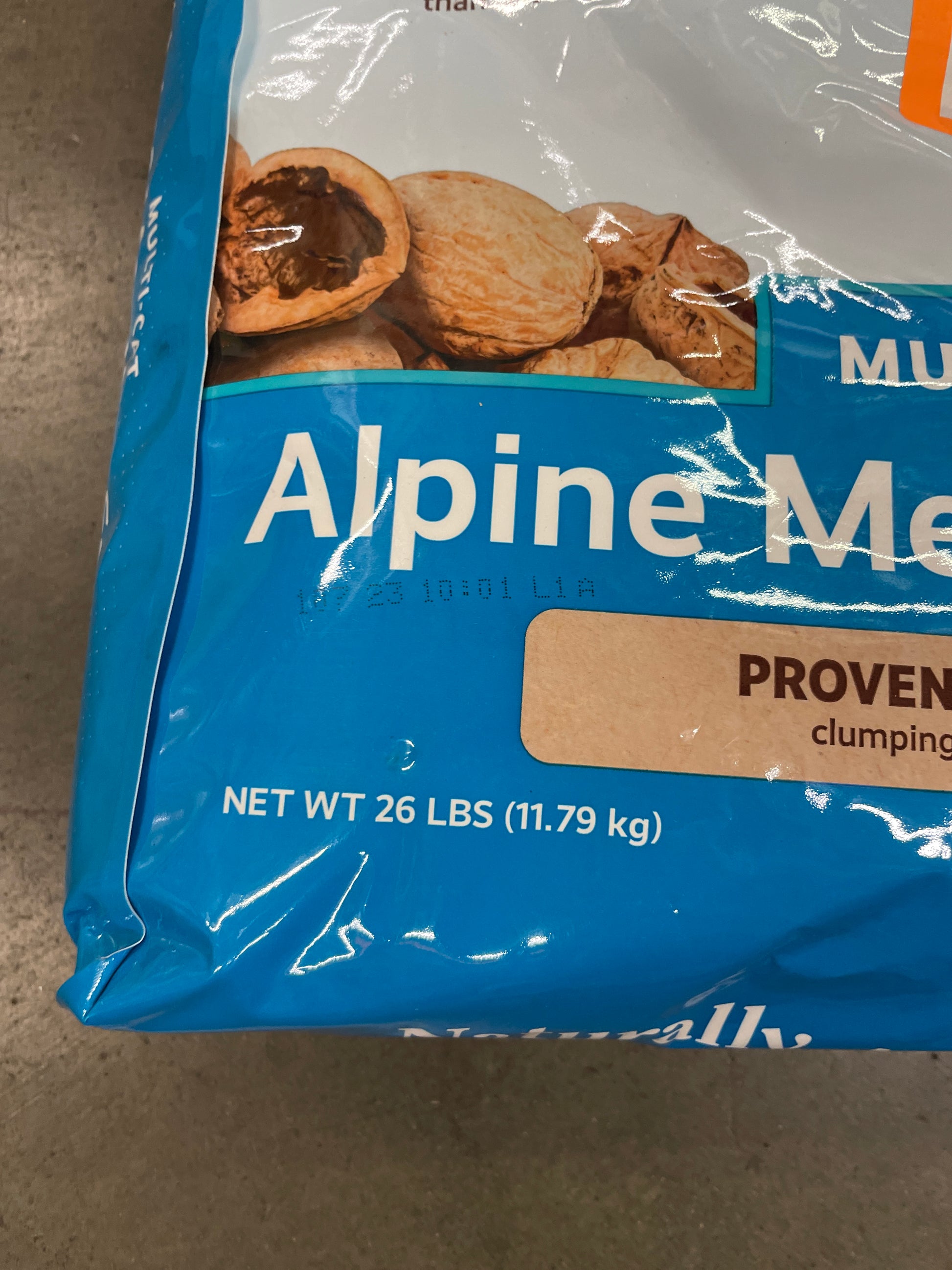 Eco-Shell Naturally Fresh Cat Litter Made From Walnut Shells, Multi-Cat, Alpine Meadow, Scented, Biodegradable, Dust-Free, Sustainable, 26 Lbs - Retail $26