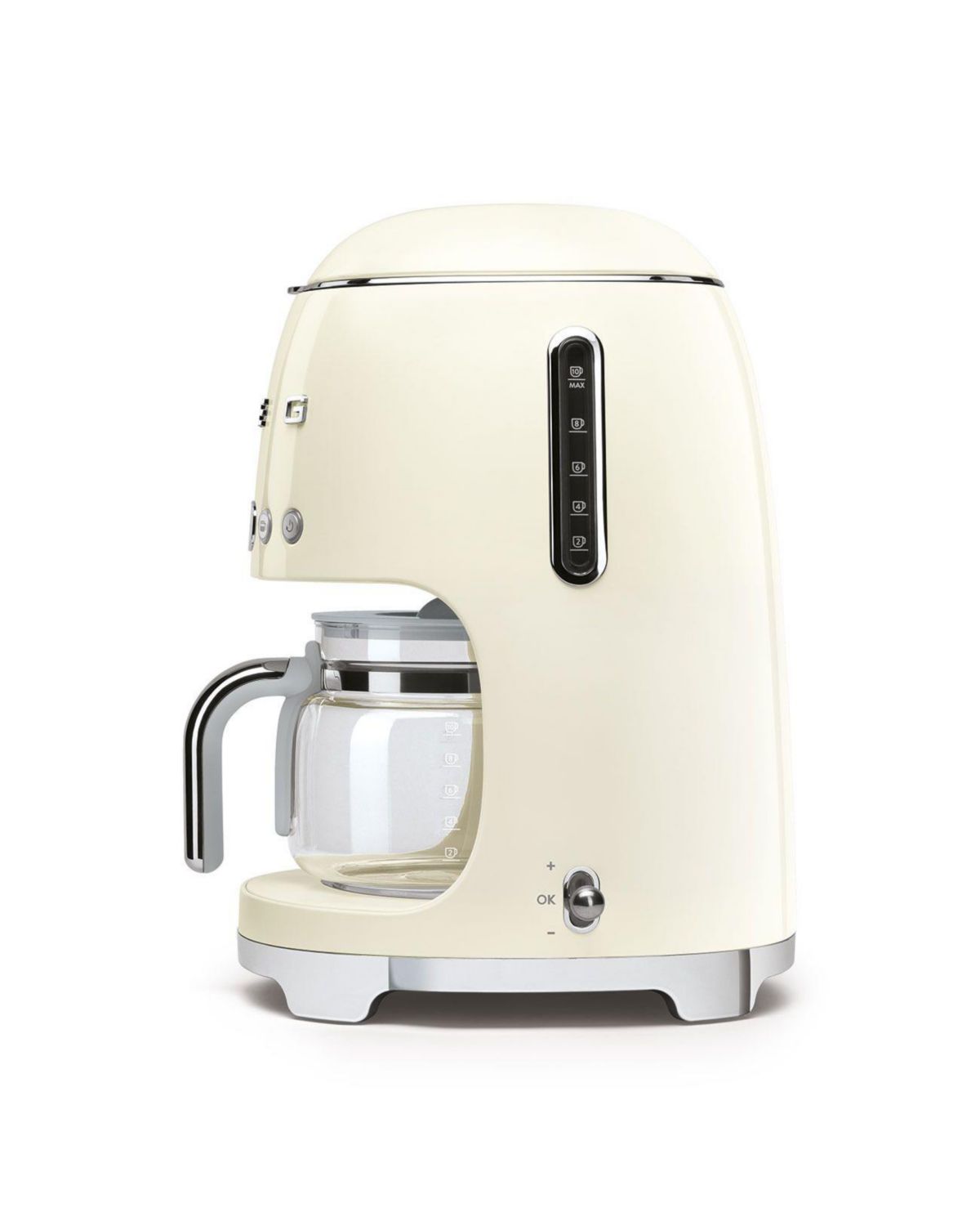SMEG 50's Style Drip Coffee Machine, 10-cup - Cream