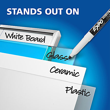 EXPO Dry Erase Markers, Low Odor Ink, Assorted Colors, Fine Tip, 36 Count