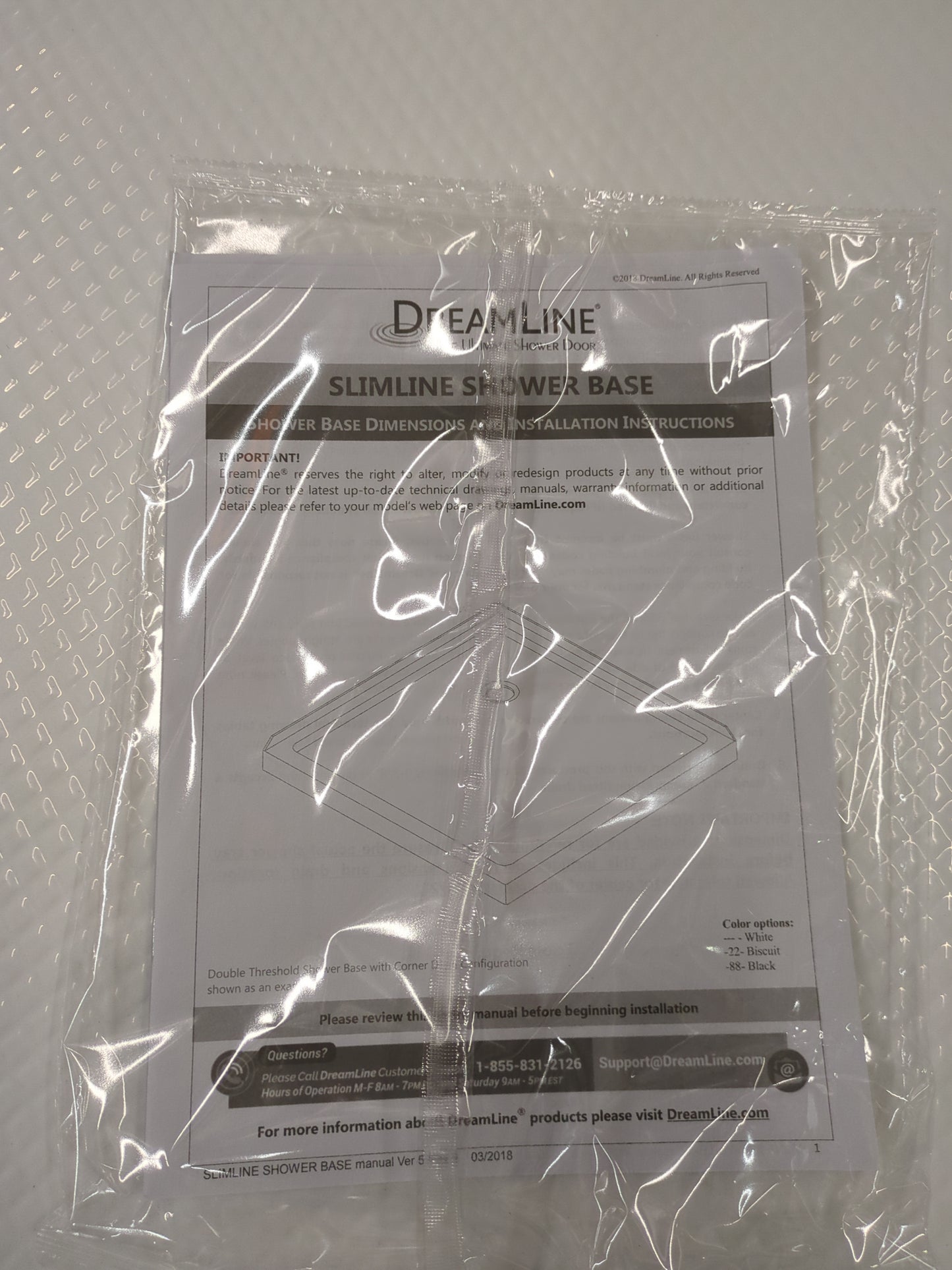 DreamLine SlimLine 42 in. D x 42 in. W x 2 3/4 in. H Corner Drain Neo-Angle Shower Base in White, DLT-2042420 - Retail $379