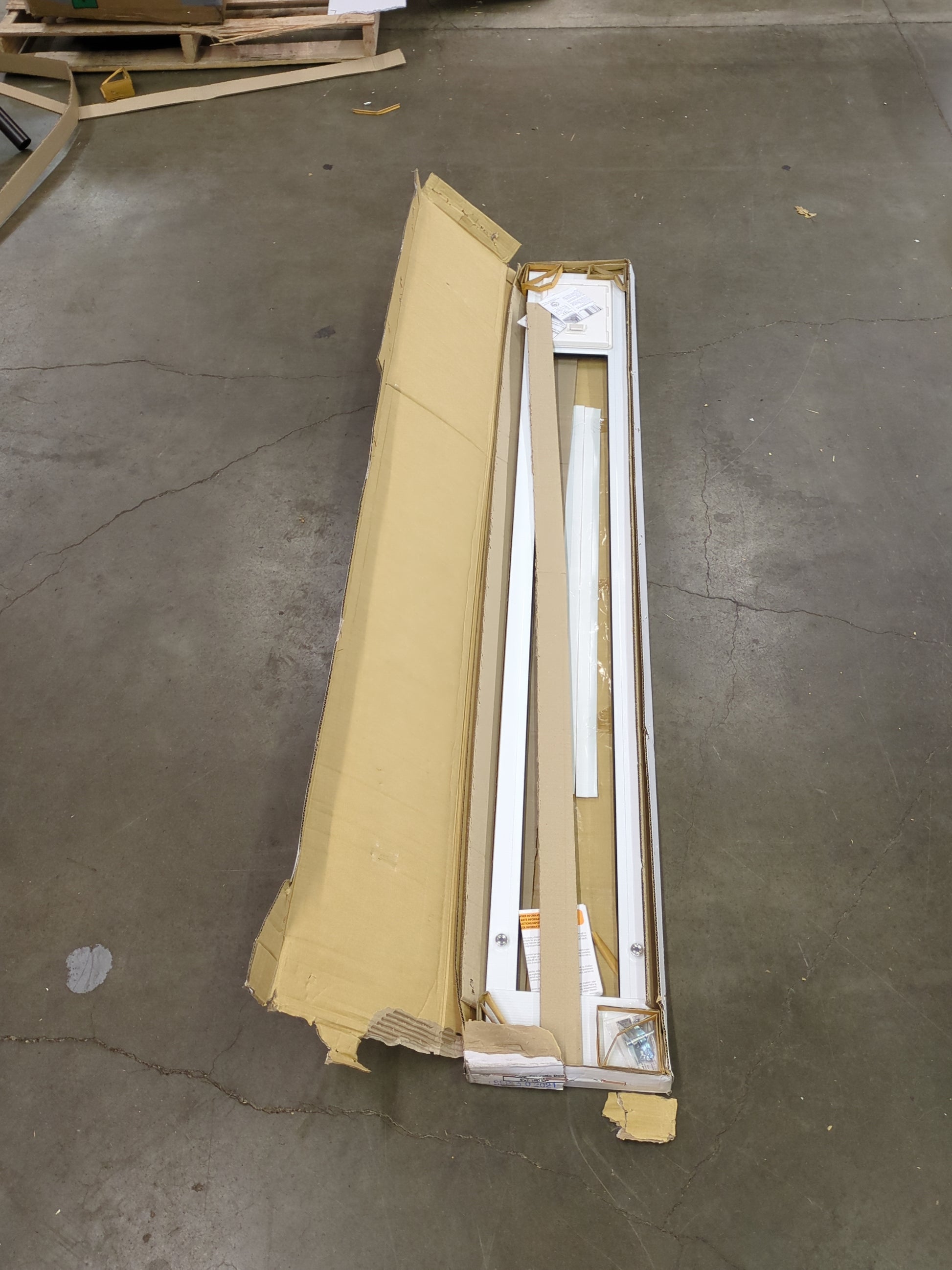 Ideal Pet Products Aluminum Pet Patio Door, Adjustable Height 77-5/8" To 80-3/8", 15" x 20" Flap Size, White - Retail $159