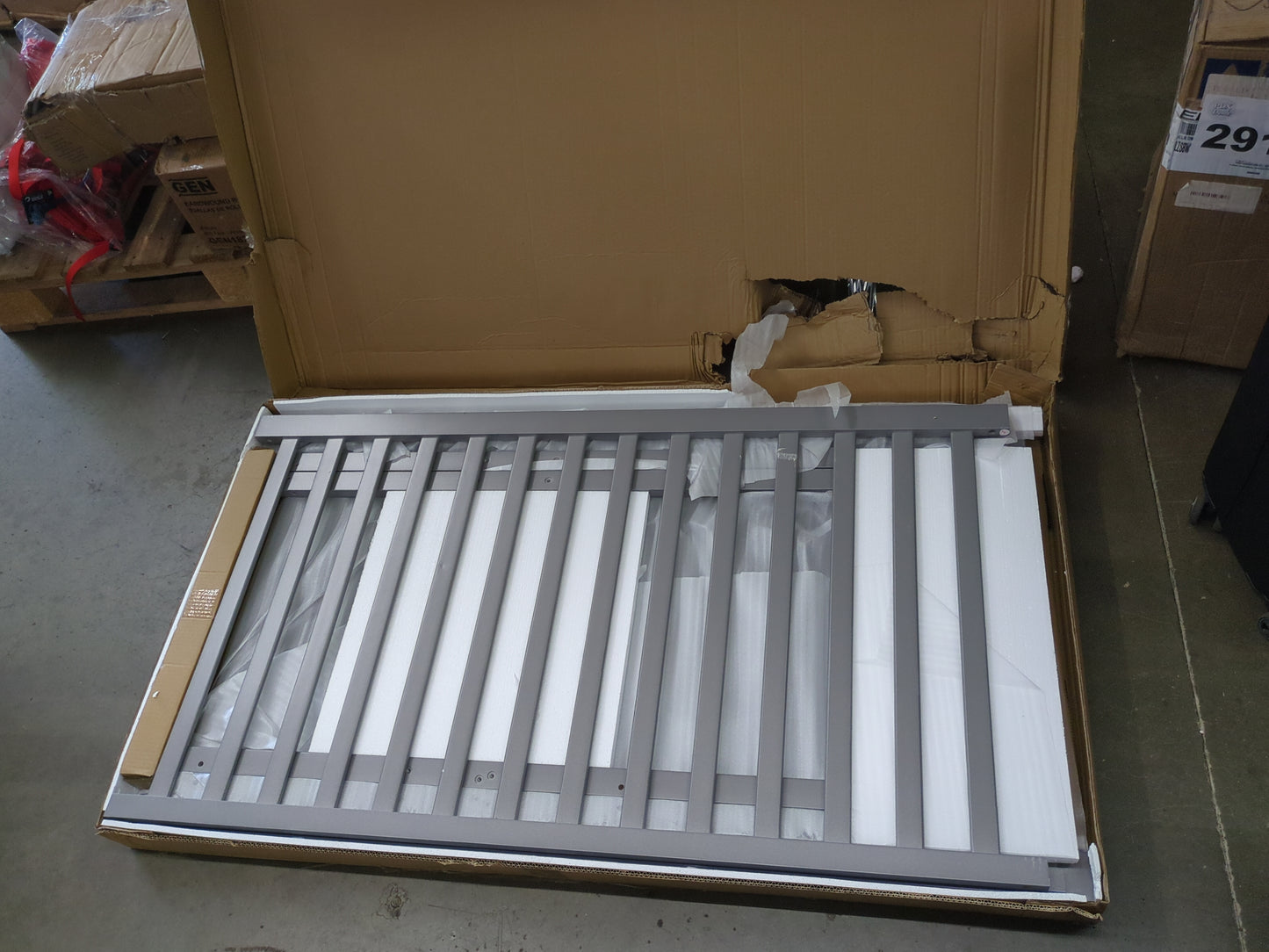 NEW w/ scuff - Dream On Me Synergy 5-in-1 Convertible Crib in Steel Grey, Greenguard Gold Certified - Retail $180