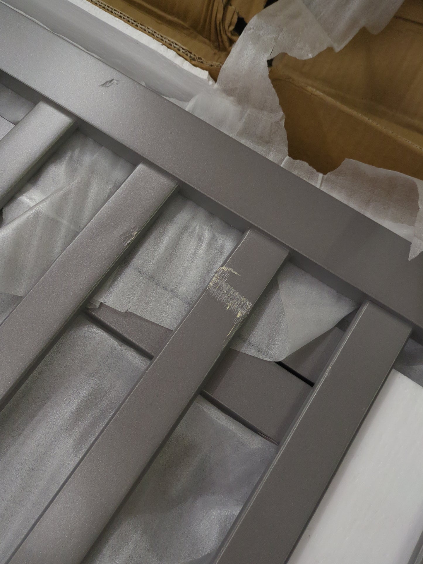 NEW w/ scuff - Dream On Me Synergy 5-in-1 Convertible Crib in Steel Grey, Greenguard Gold Certified - Retail $180