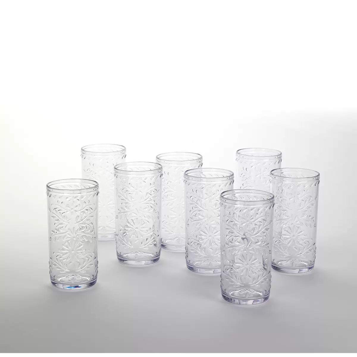 NEW - Tritan Clear 8-piece Tumbler Set - Retail $16