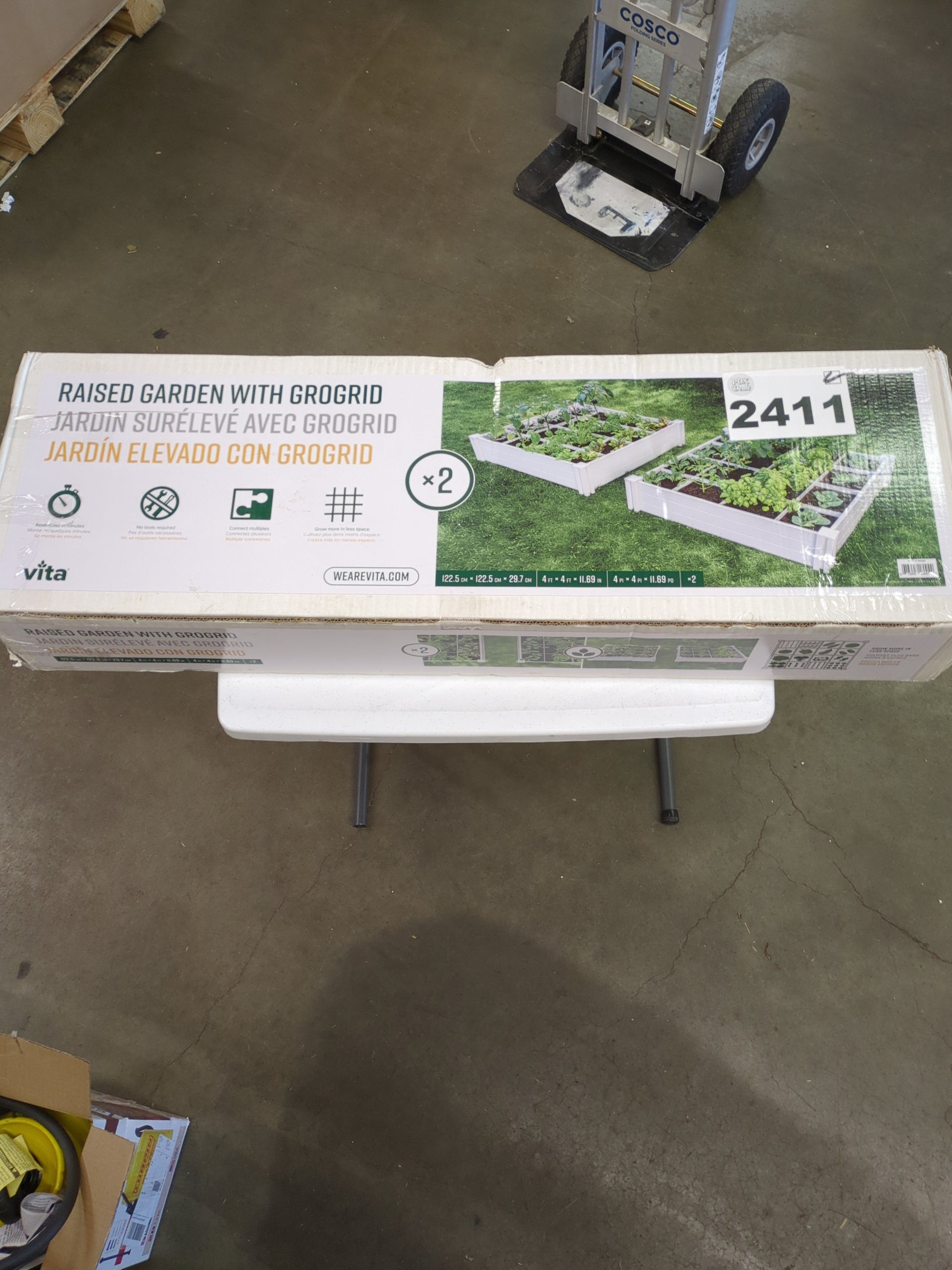 Costco - Vita 4'x4'x11" Modular Vinyl Garden with Planting Grid 2-pack - Retail $84
