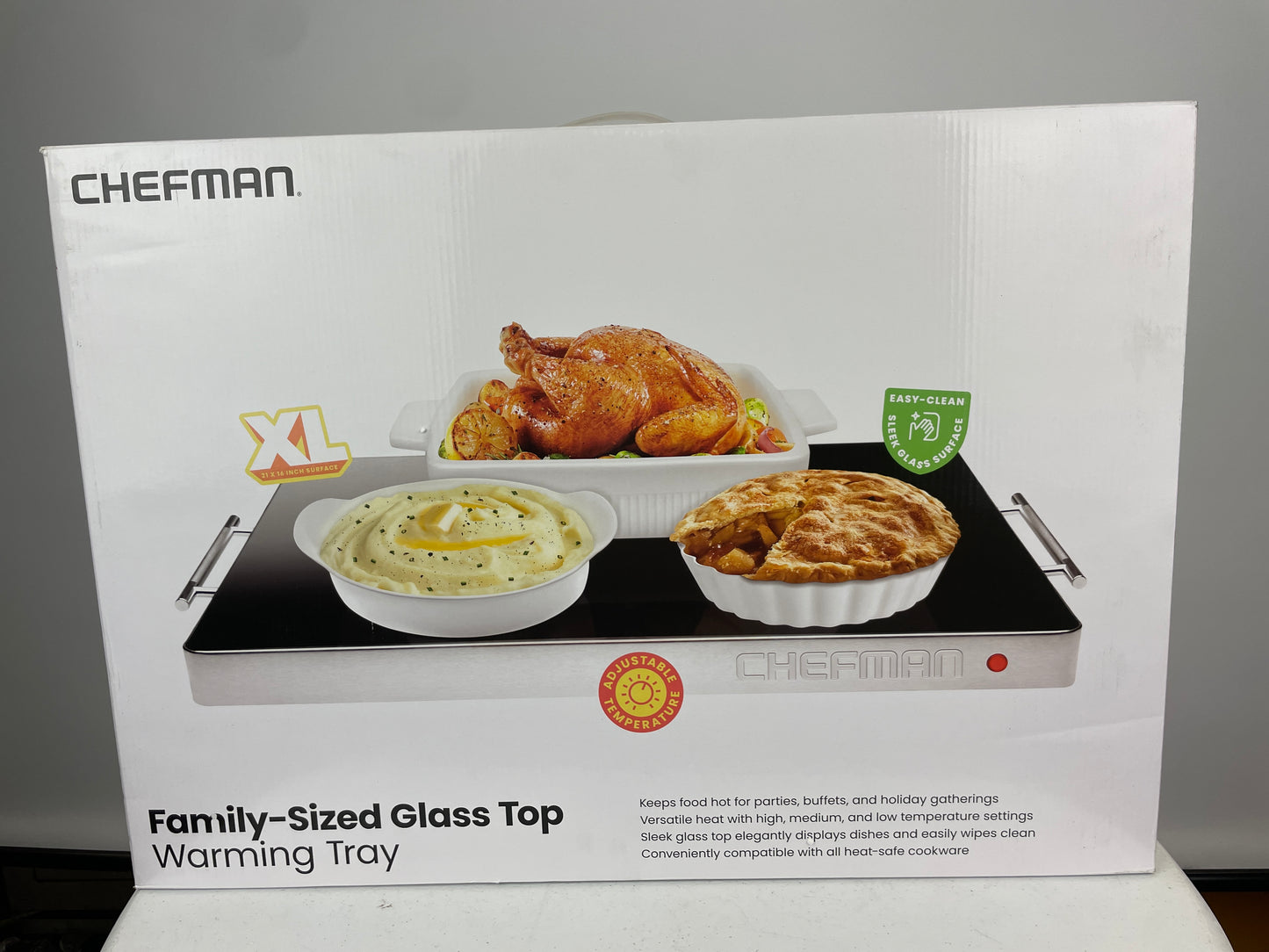 Chefman Electric Warming Tray with Adjustable Temperature Control