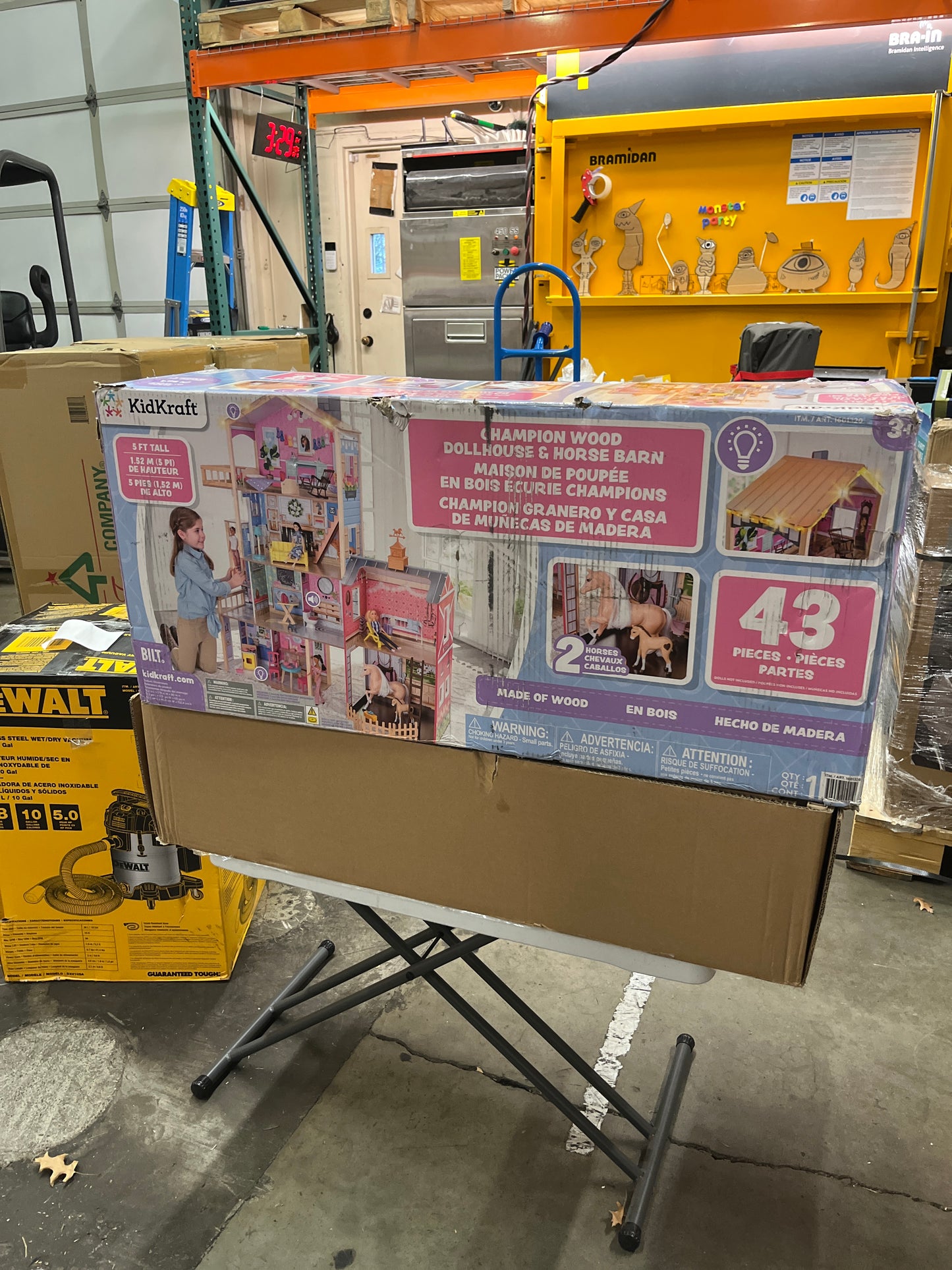 NEW - Costco - Champion Wood Dollhouse & Horse Barn - Retail $189